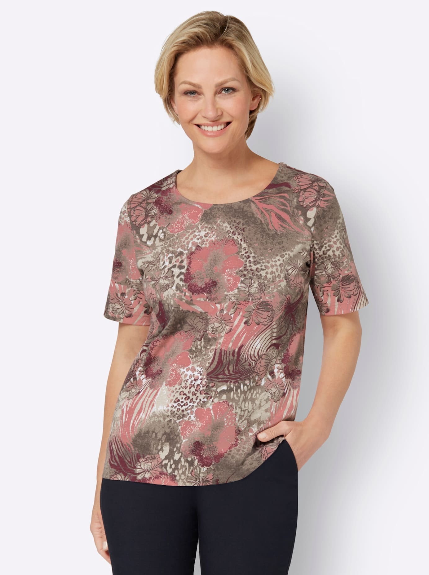 Classic Basics Rundhalsshirt "Rundhals-Shirt" 1 Stk. tlg. günstig online kaufen