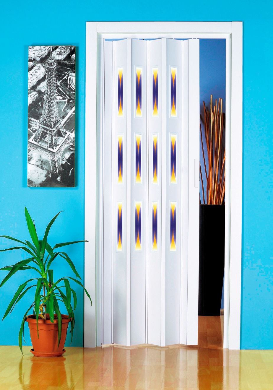 Forte Falttür »Dekor 1 Halbrund«, BxH: 88,5x202 cm, mit dekorativem Motiv im Fenster kaufen