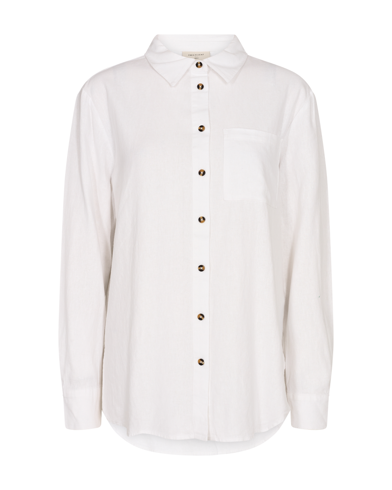 FREEQUENT Hemdbluse »FQLAVA-SH-SIMPLE«, aus Leinenmix, mit Brusttasche