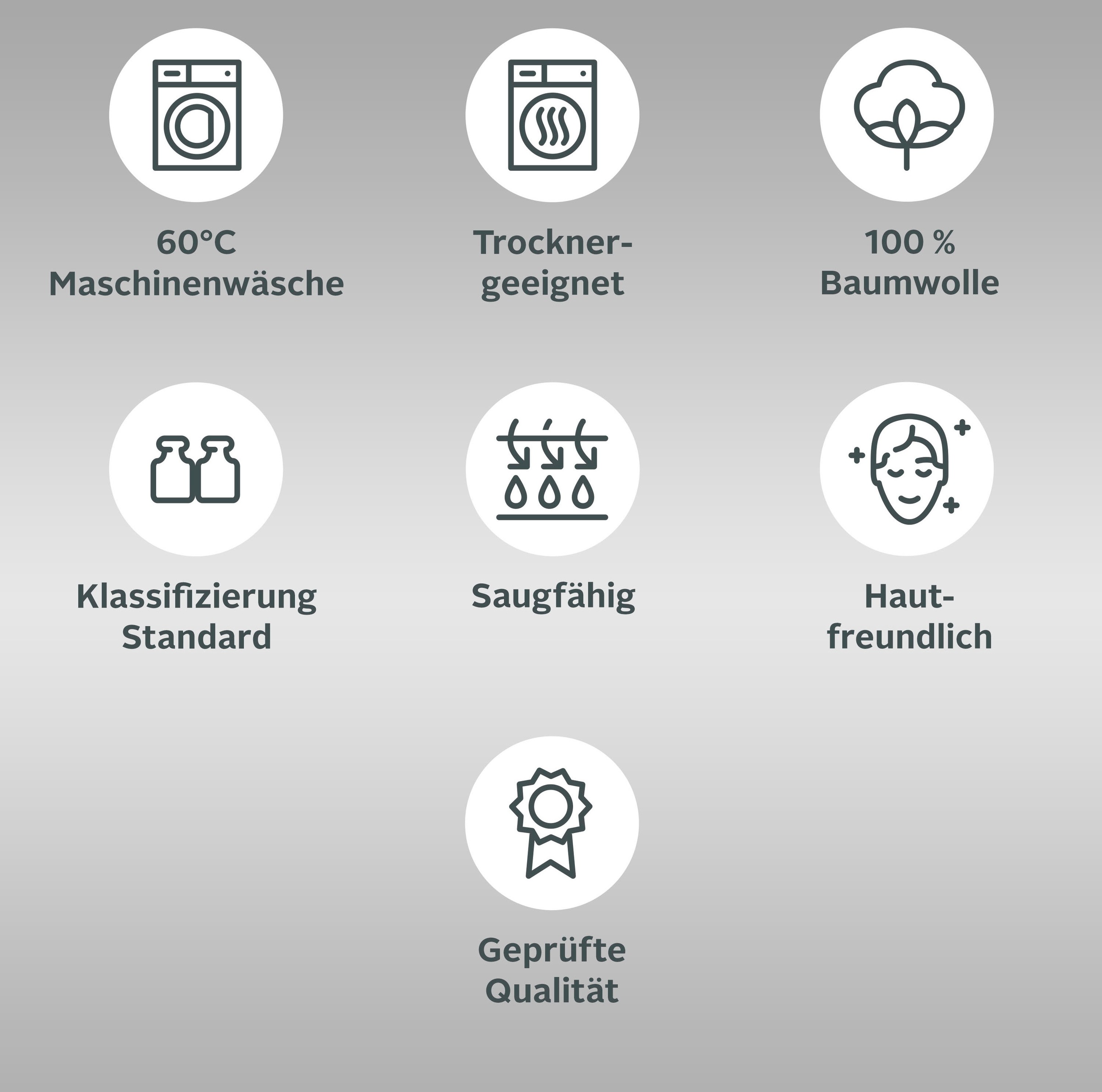 Thumbnail - my home Gästehandtücher "Juna, als Set und Serie erhältlich, 6 Gästetücher, 30x50cm" 100% Baumwolle, mit Bordüre, Uni-Fa...