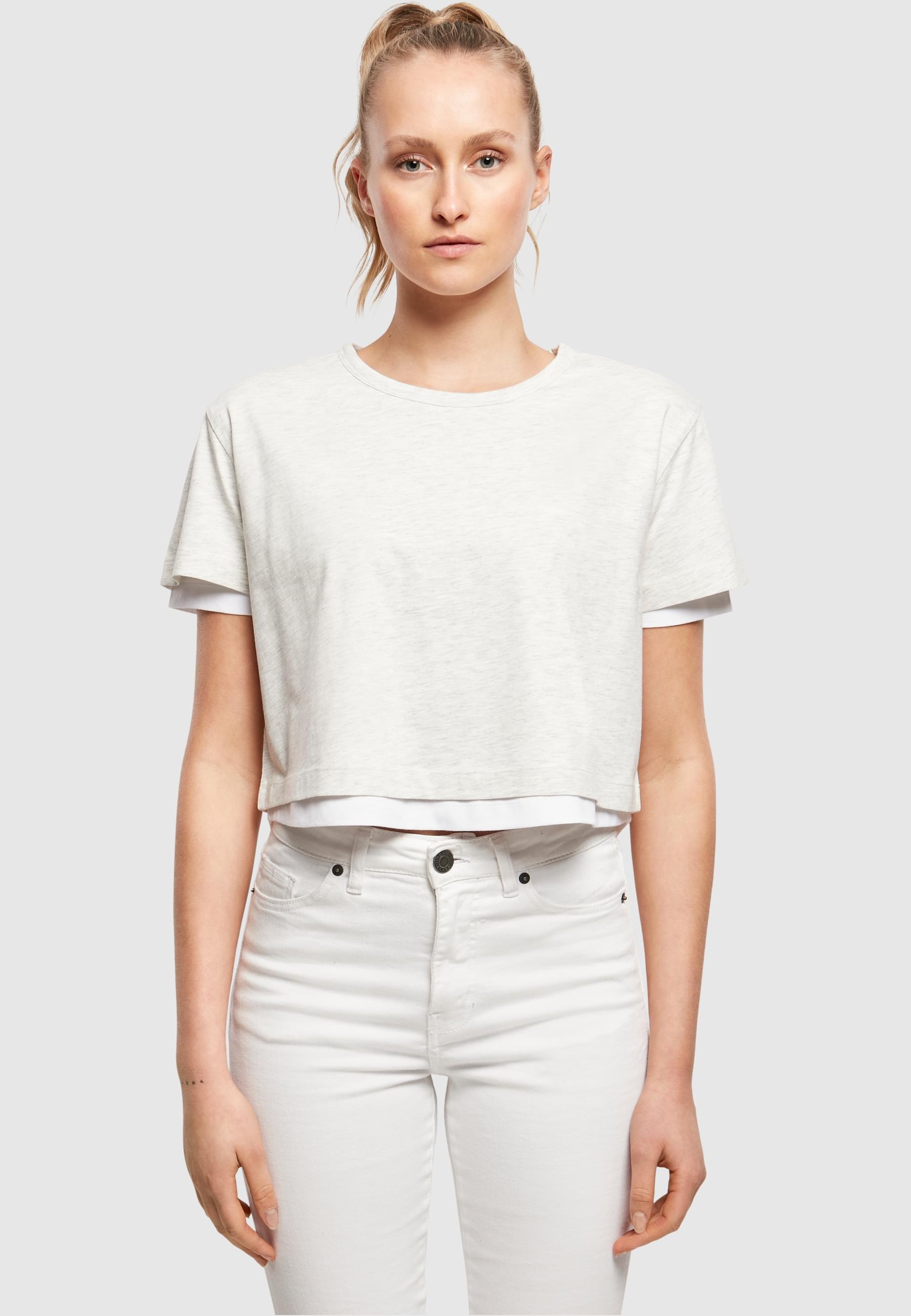 URBAN CLASSICS T-Shirt »Urban Classics Damen Ladies Full Double Layered Tee«, (1 tlg.)
