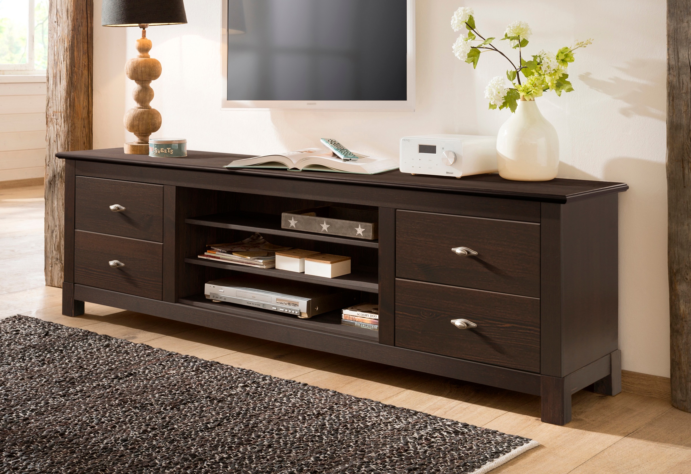 OTTO home Lowboard "Rauna" Kommode, Breite 200 cm, FSC-zertifiziertes Massi günstig online kaufen