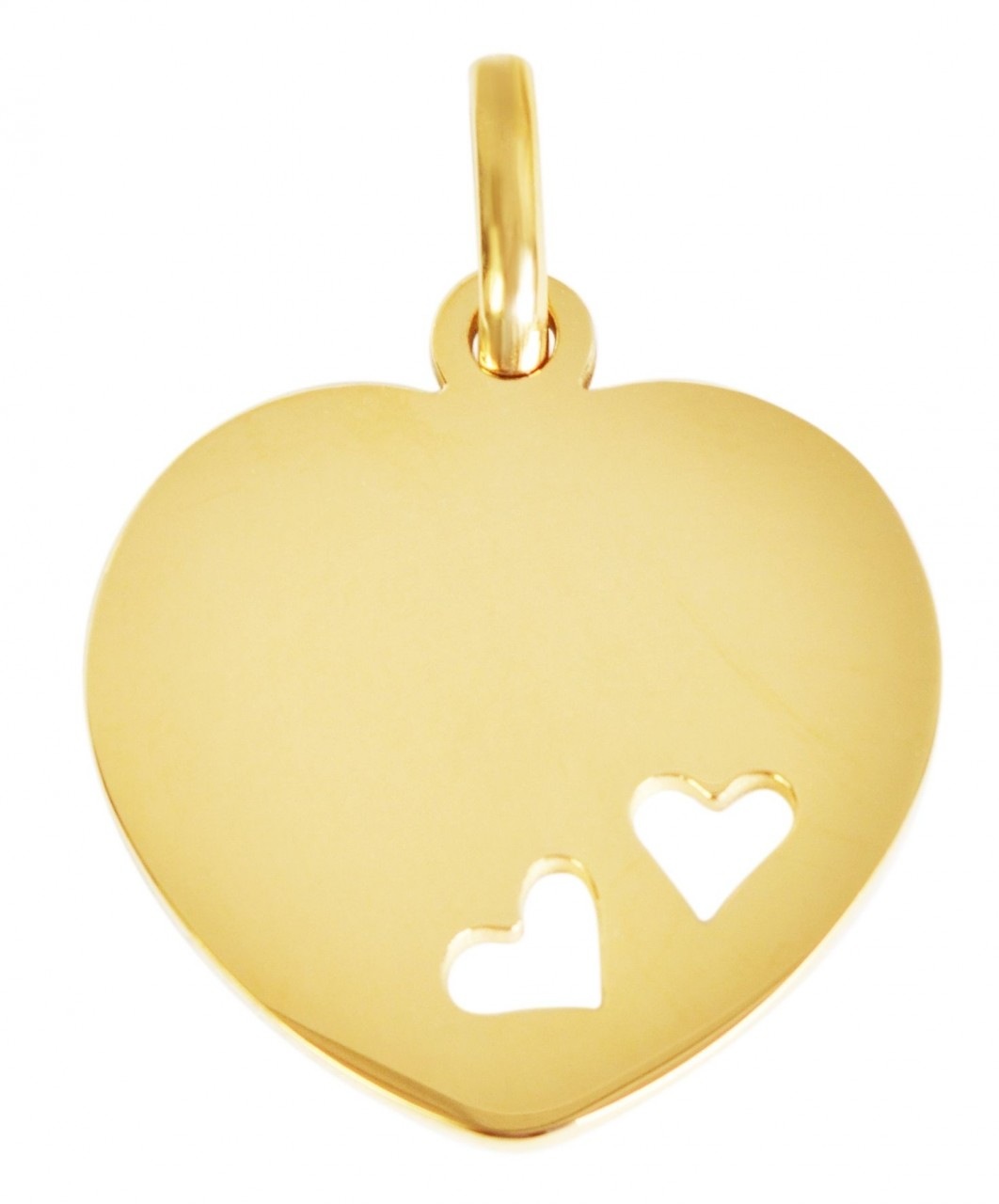 Kettenanhänger ADELIA´S "stylischer Herz Anhänger aus Edelstahl", gold, Schmuckanhänger, Damen, Edelstahl, Kettenanhänger 2