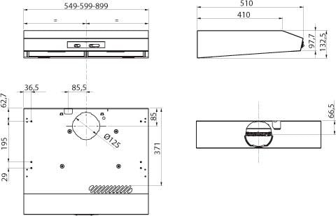 BAUKNECHT Unterbauhaube »DC 5460 IN/1«, 60 cm