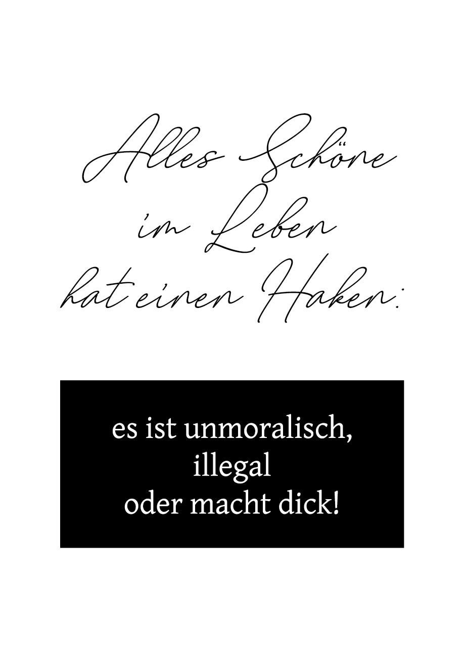 queence Wanddekoobjekt "Alles Schöne im Leben hat einen Haken: ...", Stahls günstig online kaufen