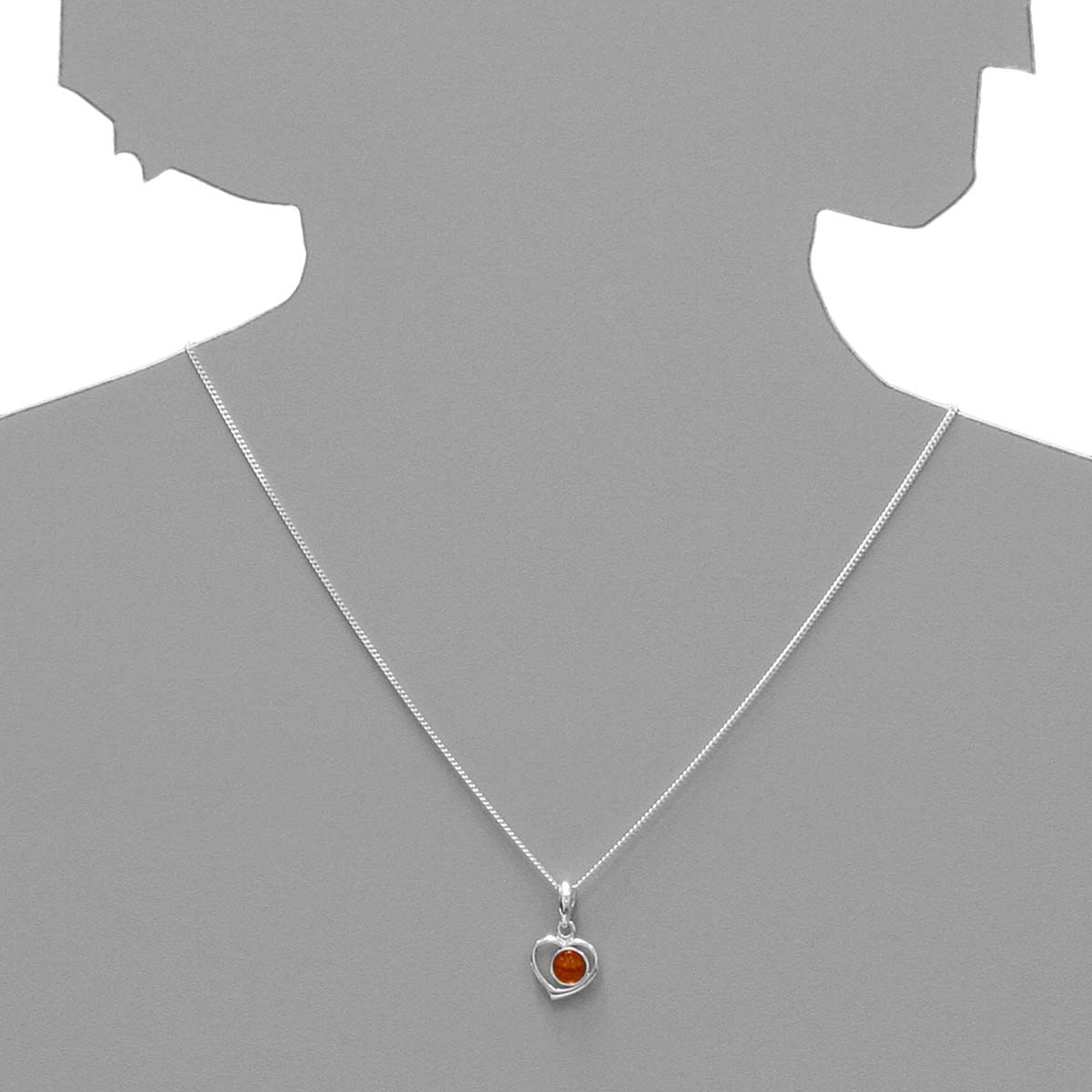 OSTSEE-SCHMUCK Kettenanhänger »- Herz - Silber 925/000 - Bernstein«