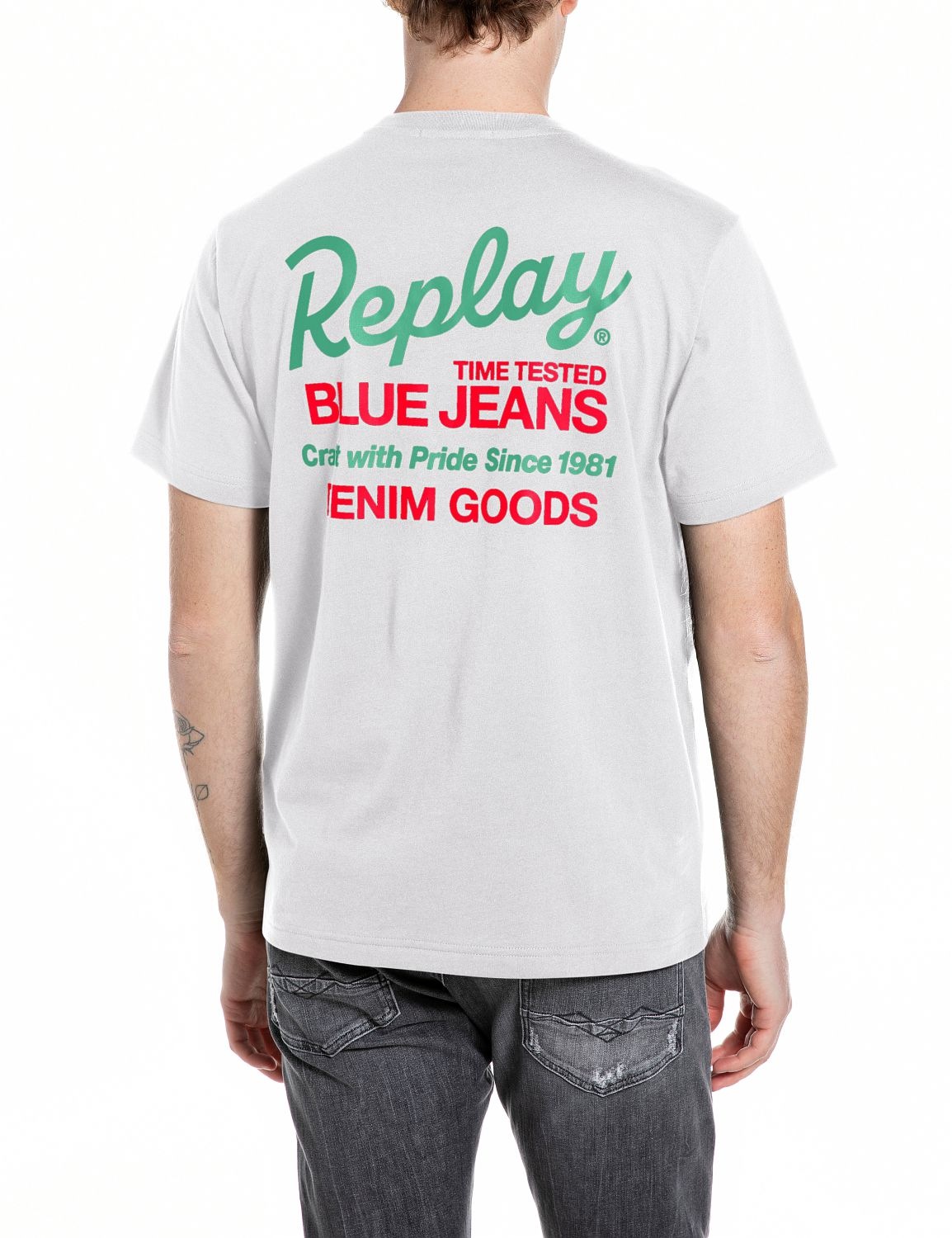 Replay T-Shirt aus reiner Baumwolle, mit Print günstig online kaufen