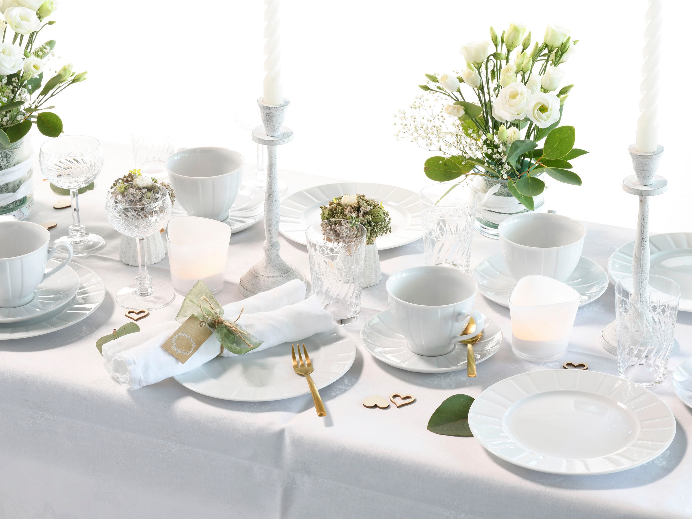 CreaTable Kaffeeservice "Barcelona" klassischer Manufakturstil