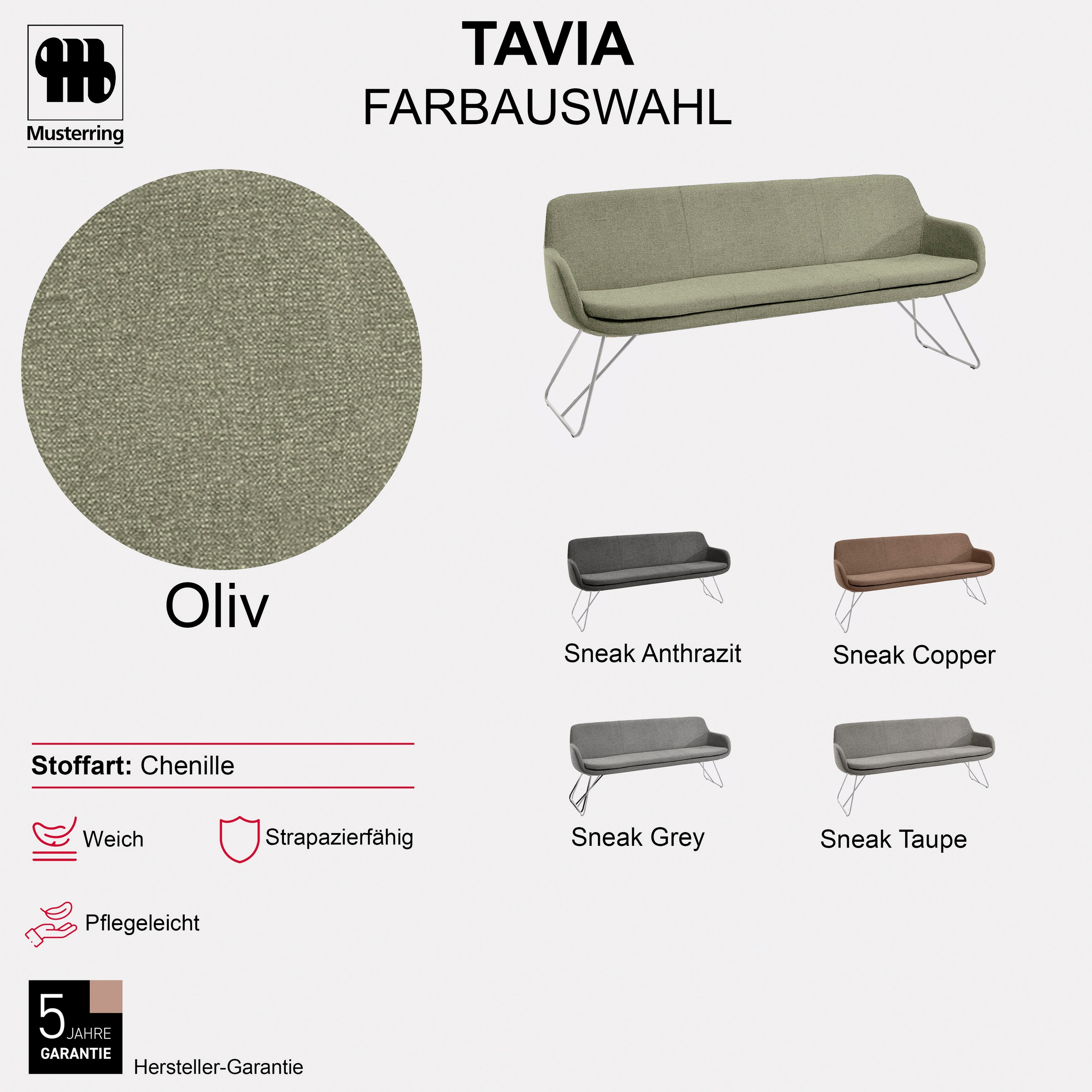 Musterring Tavia Dining Bench Green 220cm 3