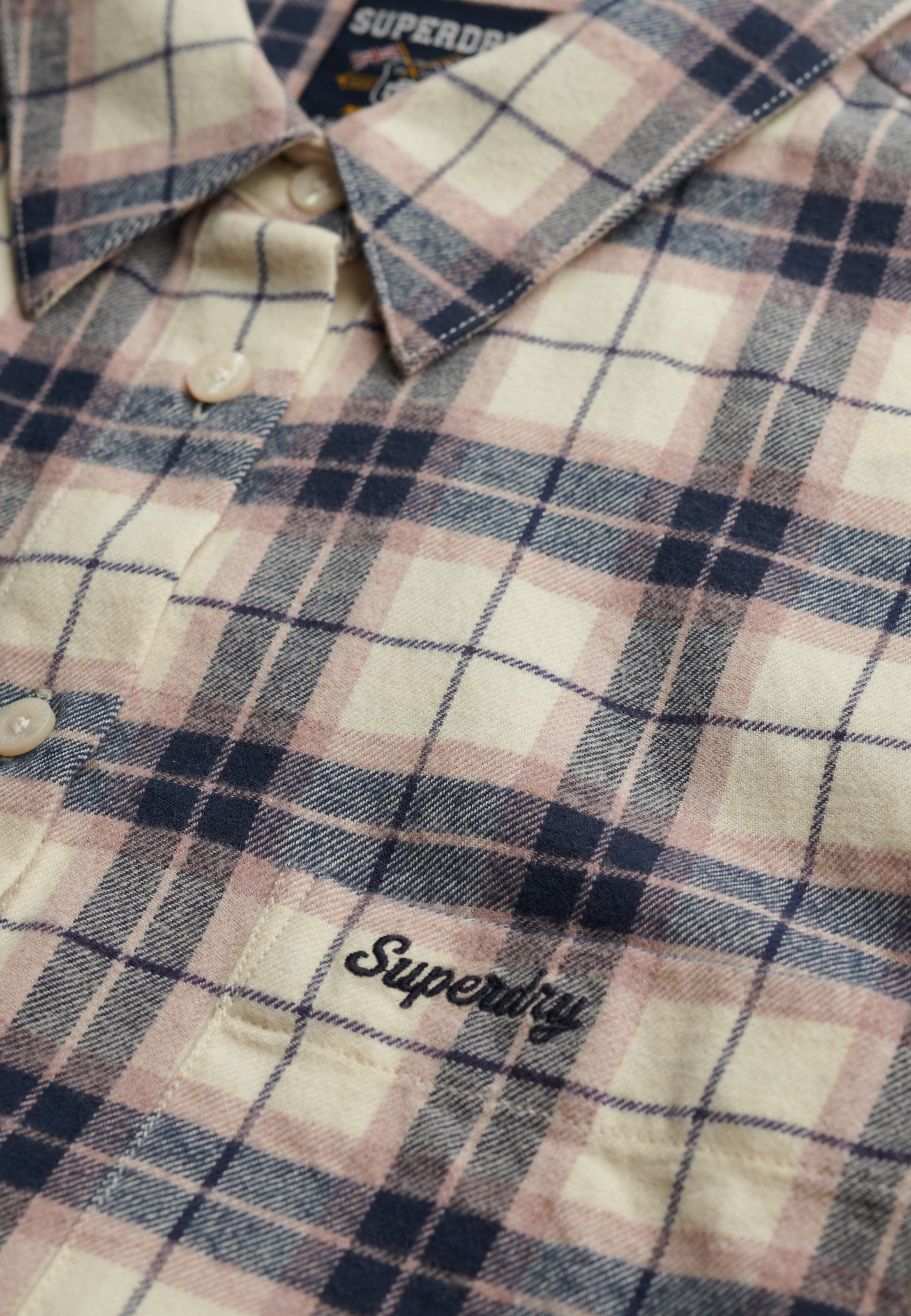 Superdry Karobluse »CHECK FLANNEL RELAXED SHIRT« Baumwolle, relaxed fit, aus weichem Flanell