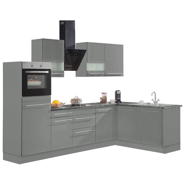 OPTIFIT Winkelküche »Bern«, Stellbreite 285x175 cm, wahlweise mit E-Geräten  | BAUR