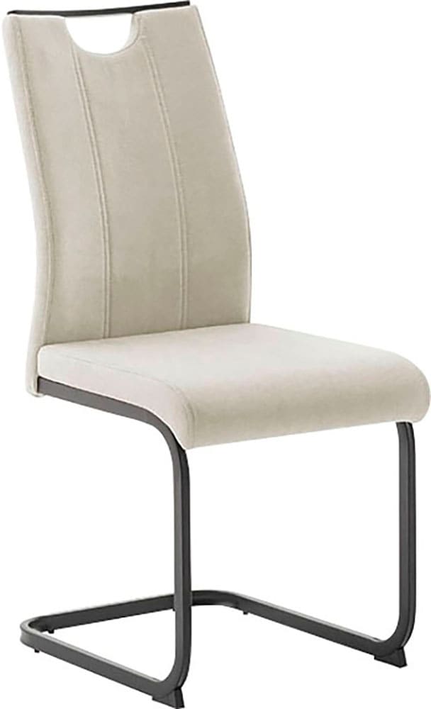 MCA furniture Freischwinger »MCA TERESINA Schwingstuhl mit Griffloch«, Feingewebe, (4er-Set), Schwingstühle mit Griffloch, Komfortsitzhöhe von ca. 48 cm