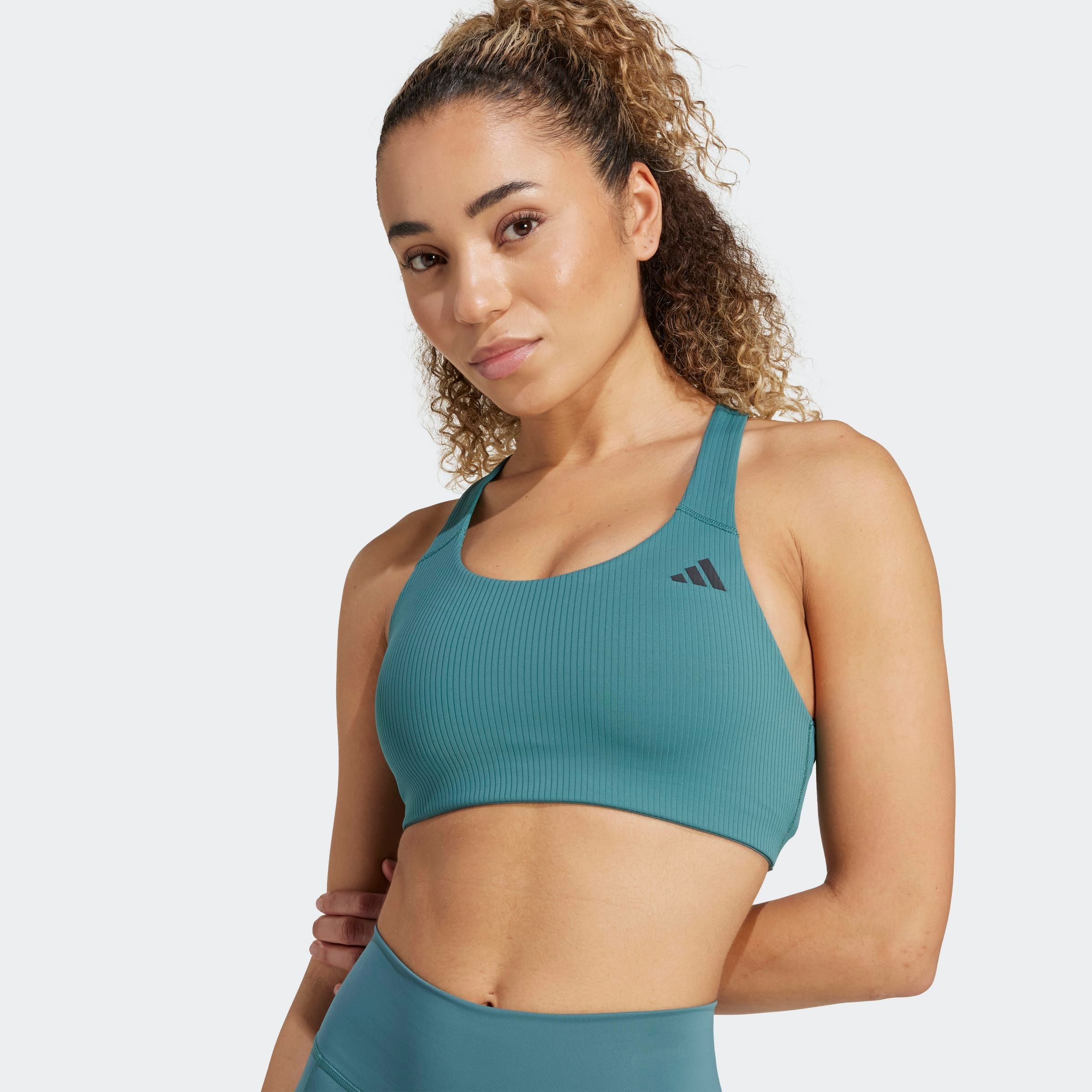 Thumbnail - adidas Performance Sport-BH "POWERIMPACT RIB MEDIUM SUPPORT TRAINING" 1