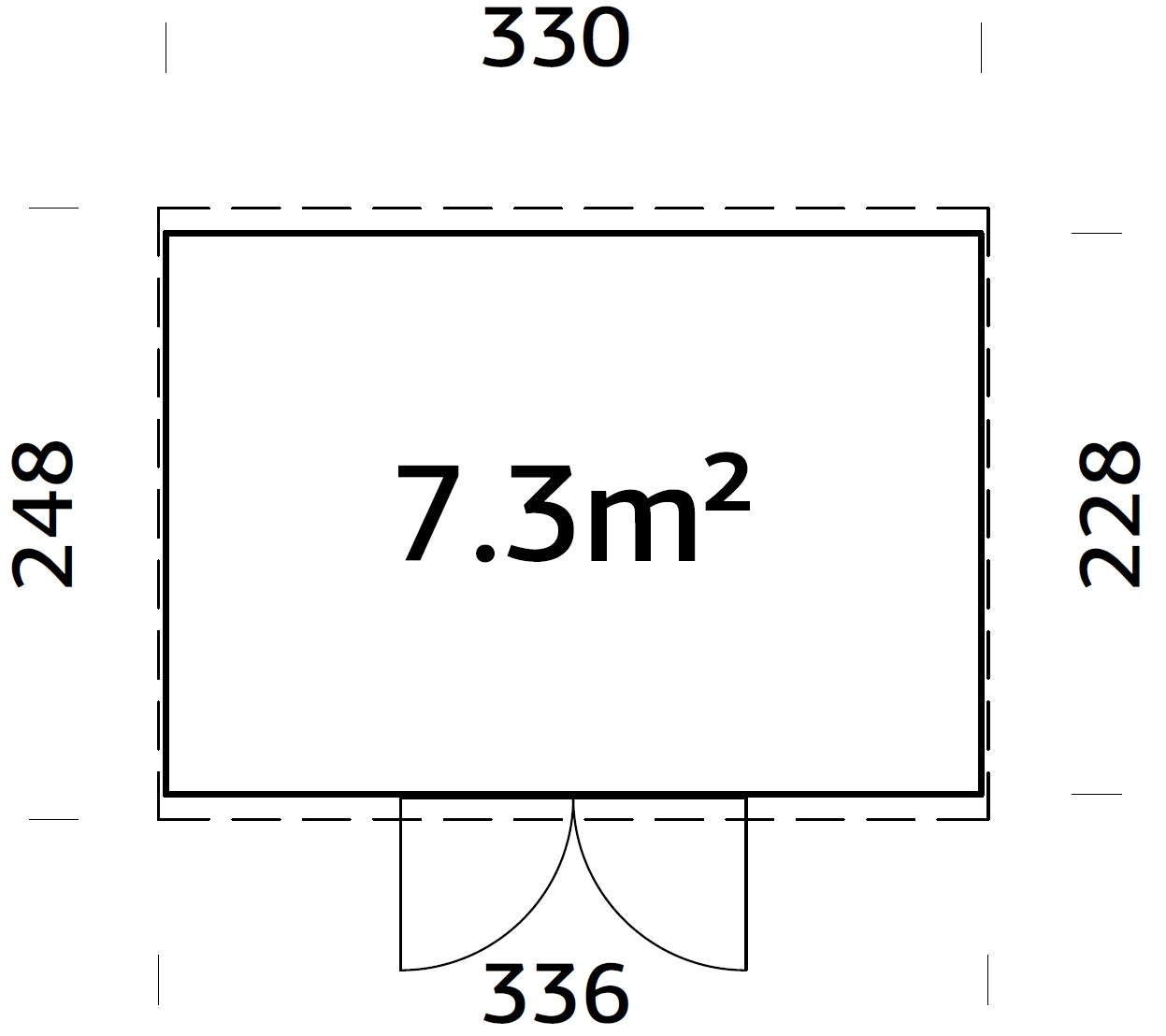 Palmako Gerätehaus »Elias 7,3 m²« BxT: 330x228 cm, 7,3 m²