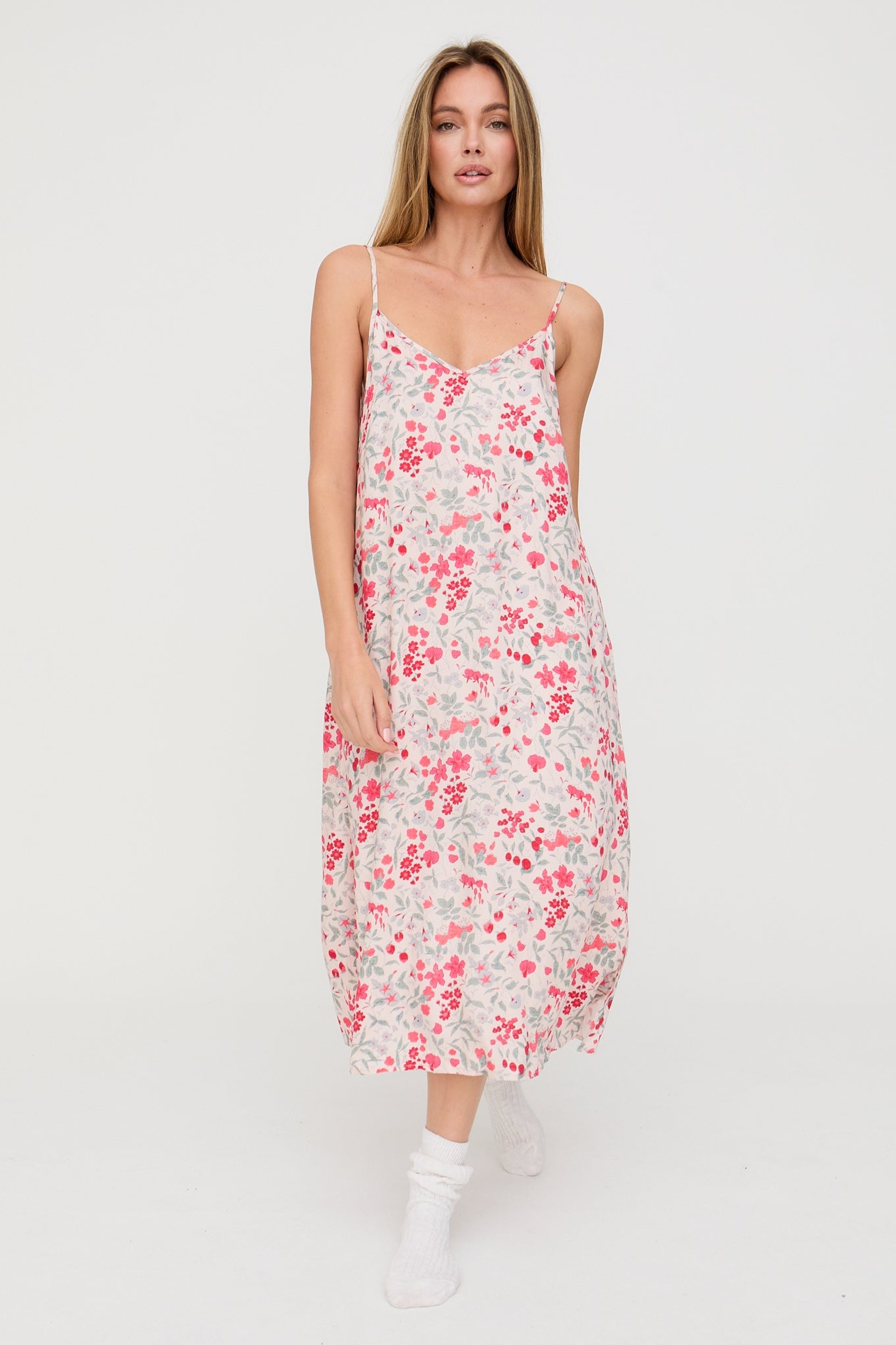 Lily and Lionel Schlafanzug »Rosie V-Neck Jasmine Print Nightie Damen«