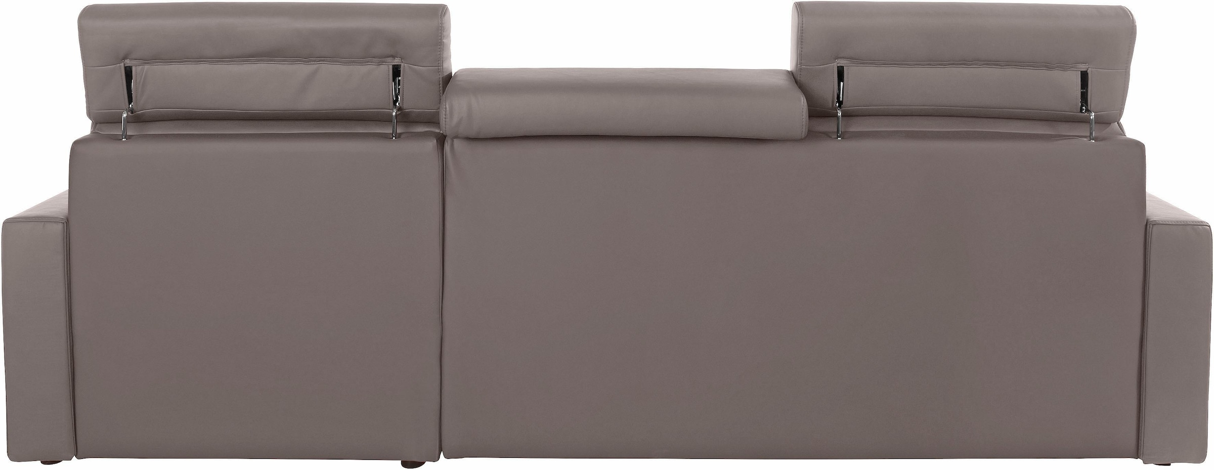 DOMO collection Ecksofa »Ava mit moderner Sitzheftung & toller Doppelnaht, komfortabel, L-Form«, mit Recamiere, inkl. Federkern, wahlweise mit Kopfteilverstellungen