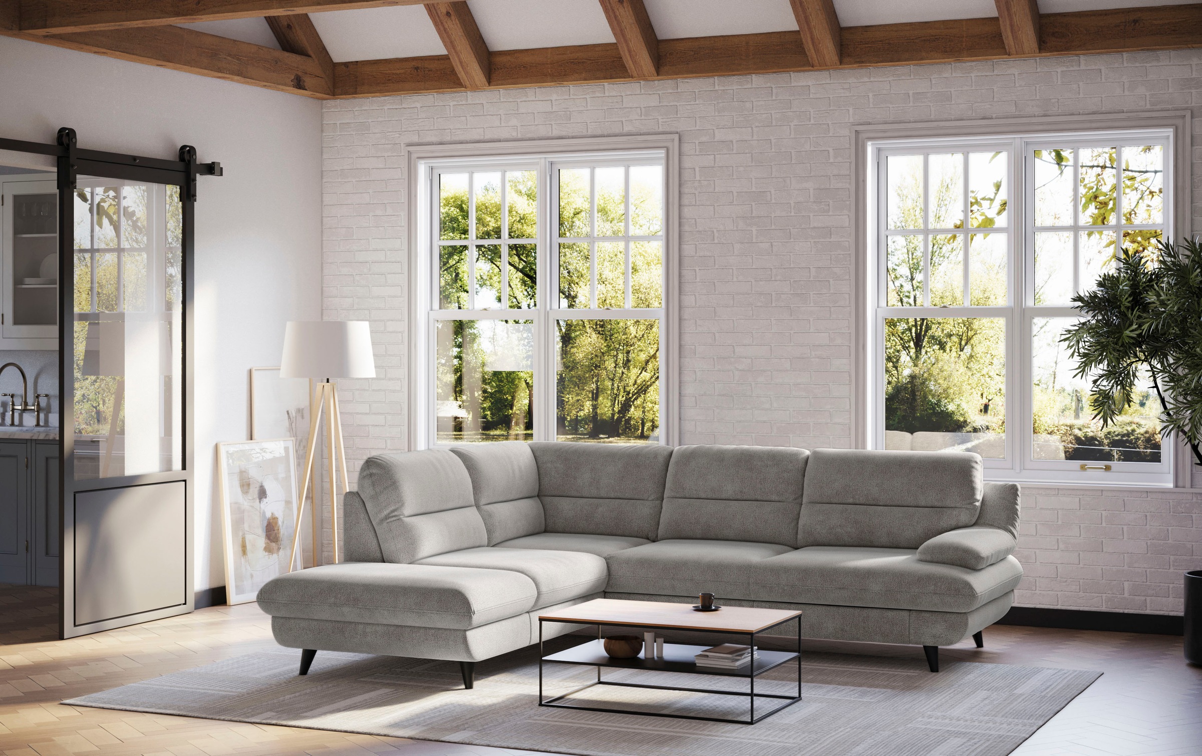 OTTO home Ecksofa "Pike L-Form, B: 266 cm" optional Schlaffunktion & Bettkasten
