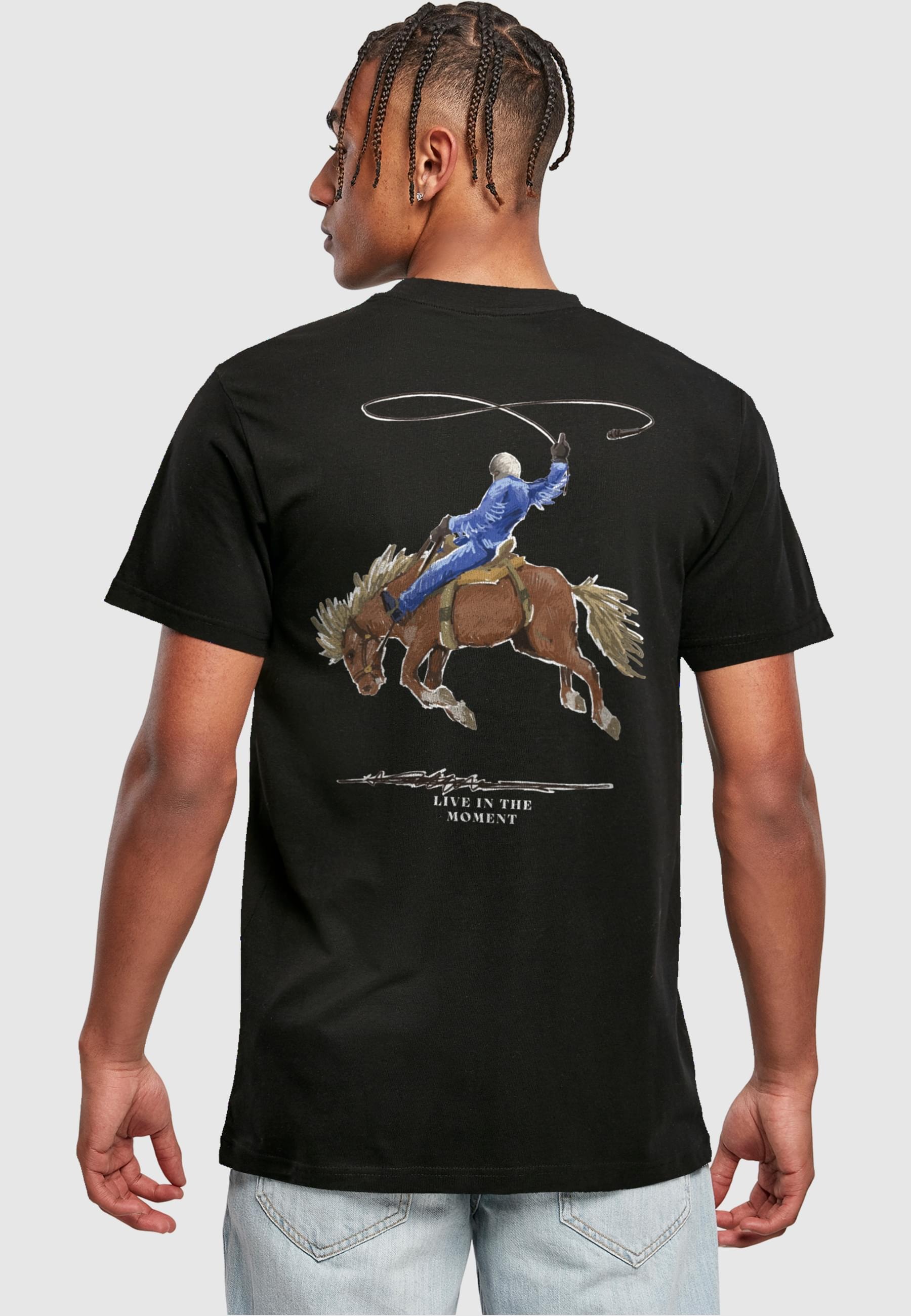 MisterTee T-Shirt »MisterTee Herren Live In The Moment Tee«, (1 tlg.)