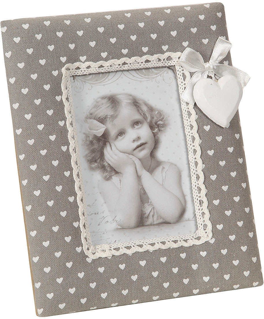 Ambiente Haus Einzelrahmen "Stoff Fotorahmen - grau 20x16cm" 1 Stk. tlg. günstig online kaufen