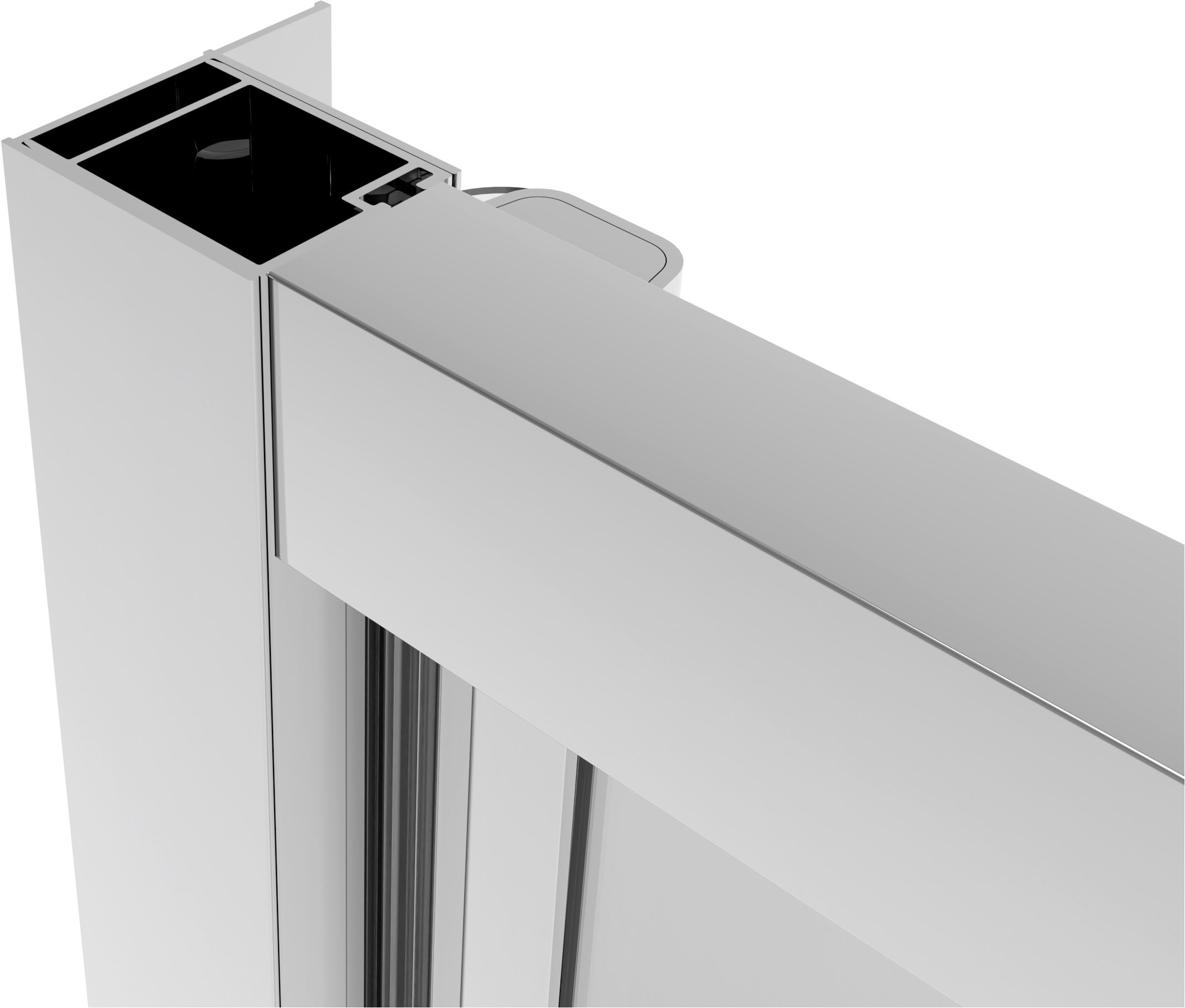Sanotechnik Dusch-Doppelflügeltür »Sanotechnik SlimLine Salontür chrom« 6mm ESG Sicherheitsglas mit Easy-Clean-Beschichtung