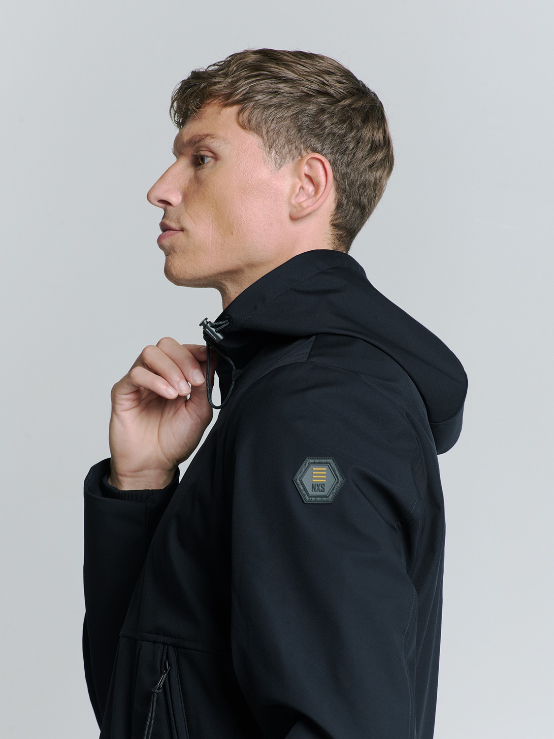 NO EXCESS Kurzjacke »No Excess Jacke mit Kapuze Jacket Mid Long Hooded«