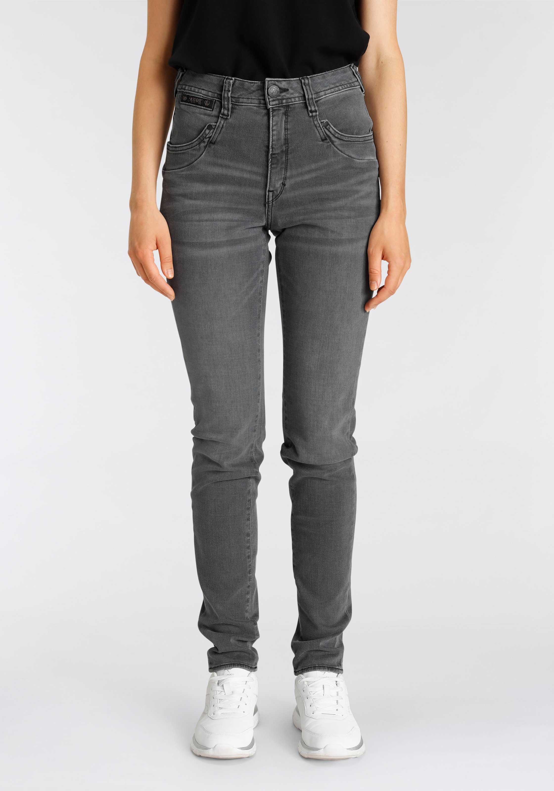 Herrlicher High-waist-Jeans "PIPER HI SLIM DENIM CASHMERE TOUCH" figurstrec günstig online kaufen