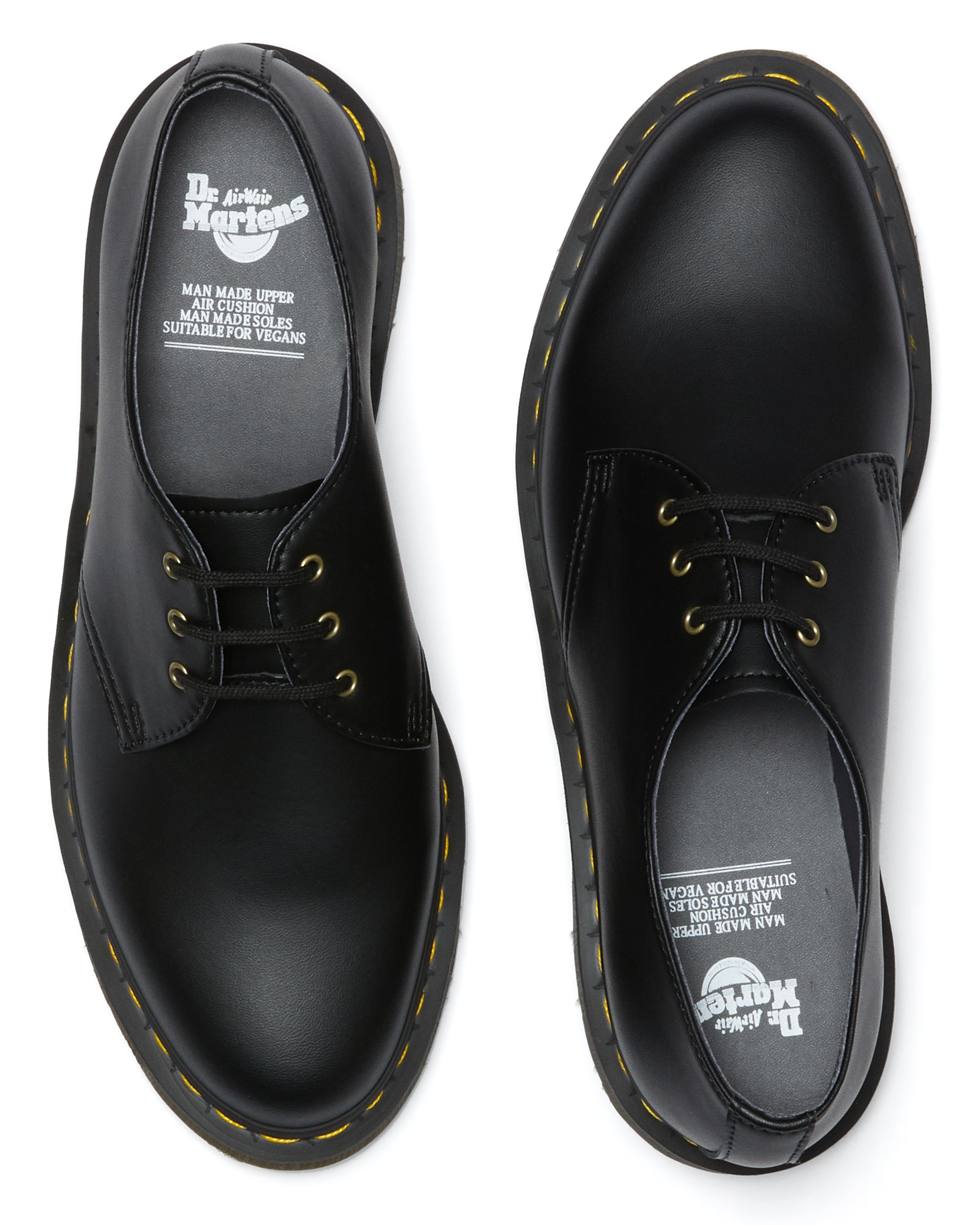 DR. MARTENS Schnürschuh »1461 Vegan«  , Blockabsatz, Herren Halbschuh mit typisch gelber Kontrastnaht