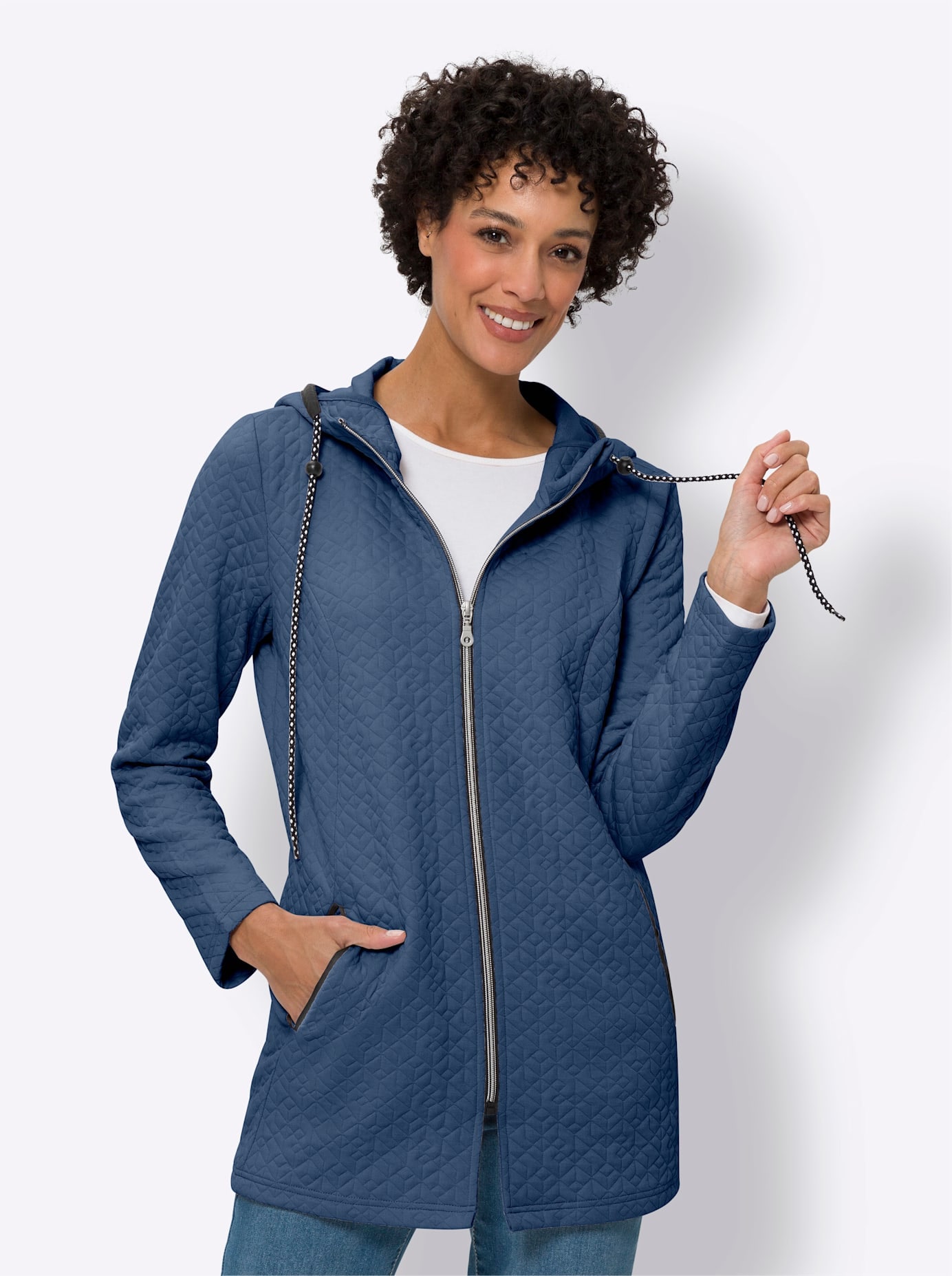 Classic Basics Langjacke, mit Kapuze