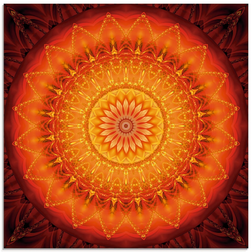 Artland Glasbild »Mandala Energie 1«, Muster, (1 St.)