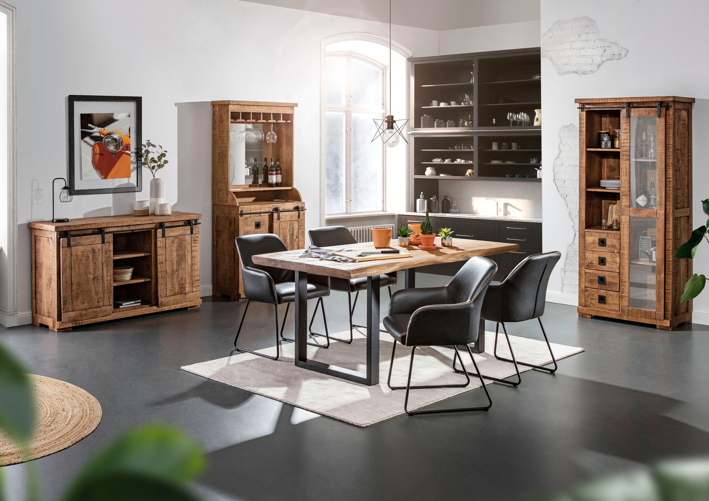 Gutmann Factory Midischrank "Kamerun Bar Kommode mit Buffet-Aufsatz", mit S günstig online kaufen