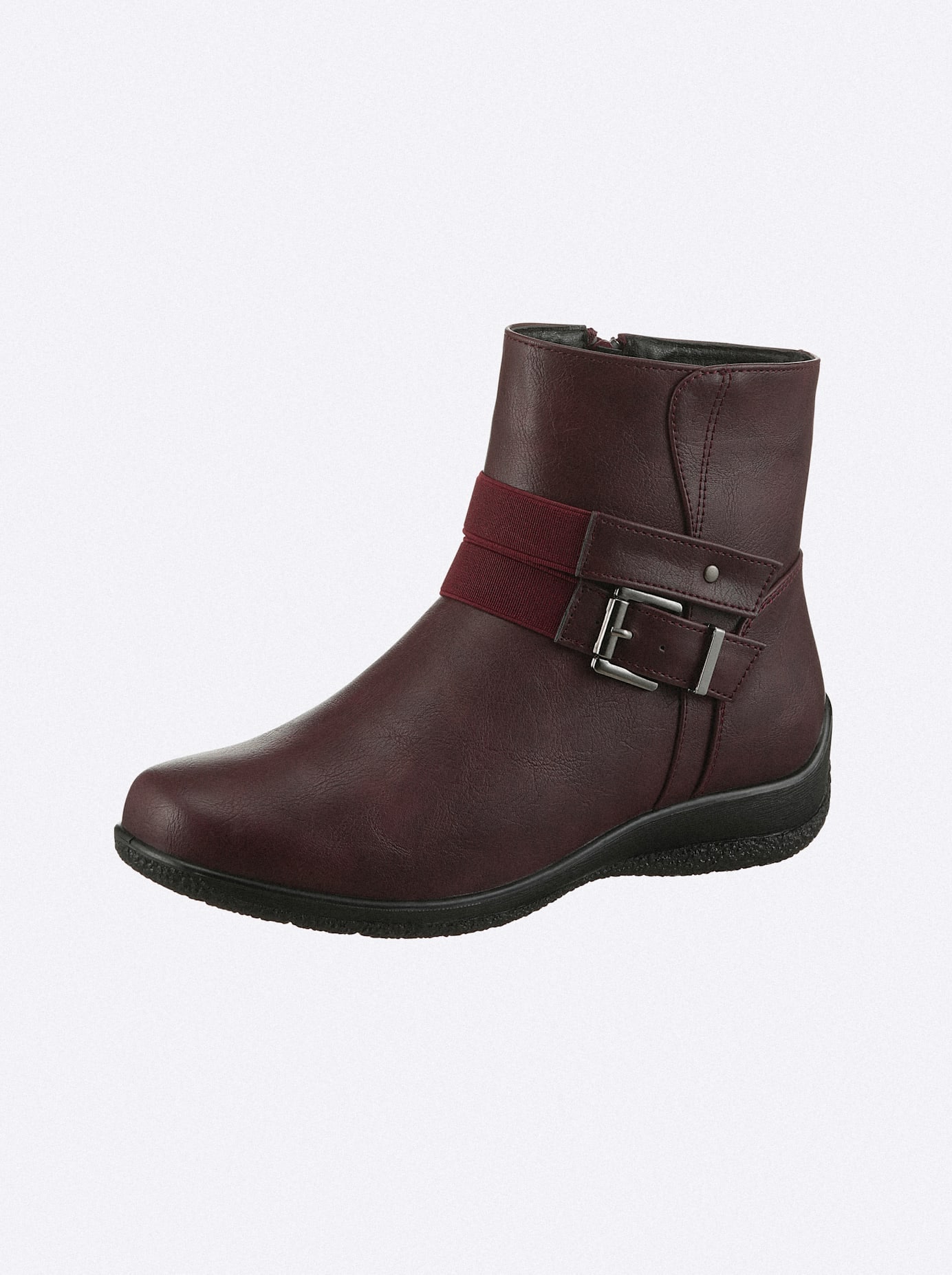 Stiefelette CASUAL LOOKS, Damen, Gr. 39, rot (bordeaux), Lederimitat, Schuhe Stiefelette