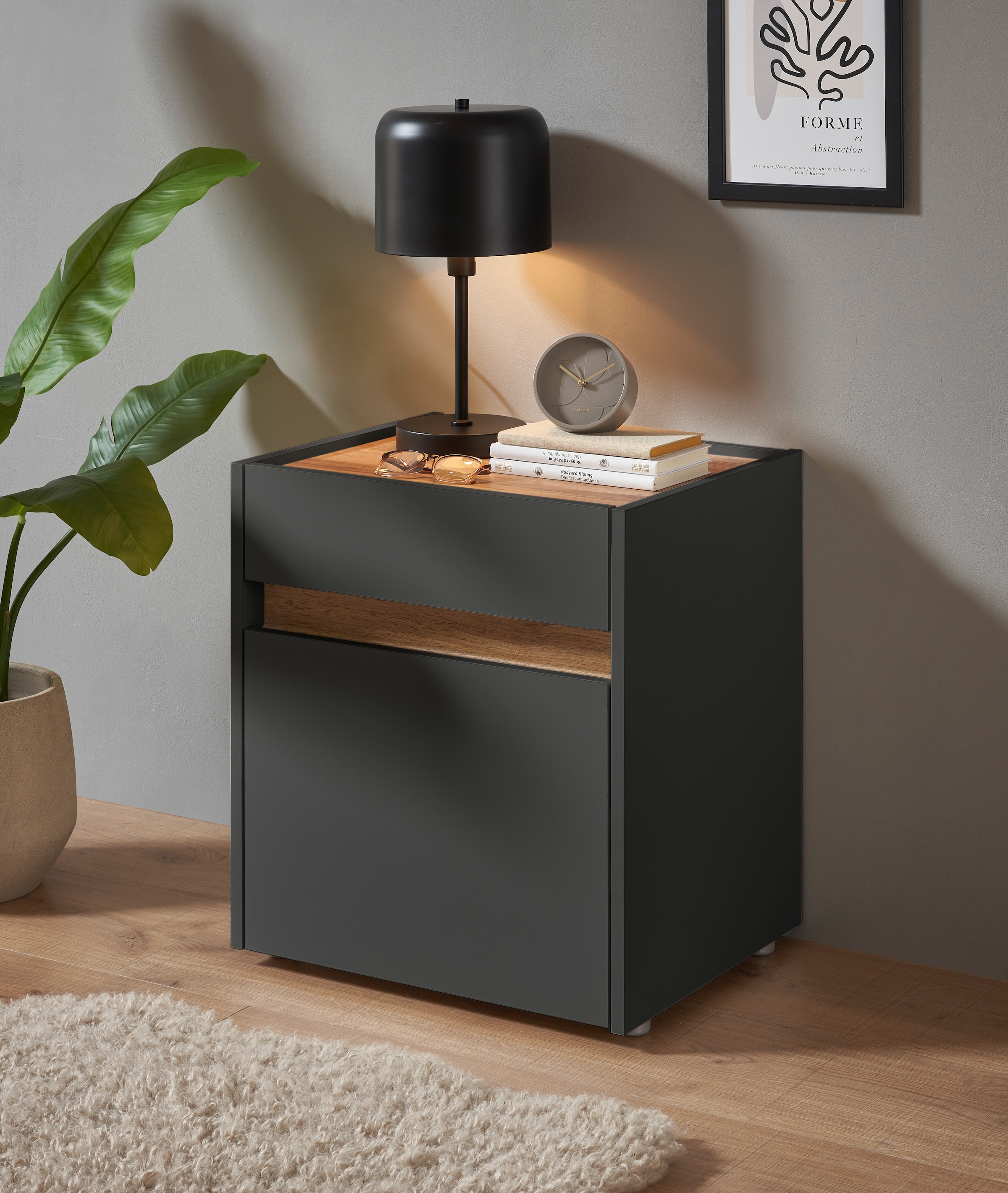 INOSIGN Nachtkommode »CiTY/GiRON, Nachttisch, Nachtschrank, Bestellschrank, Nachtkonsole«, in zwei Farben erhältlich, Stauraumfach und Schublade