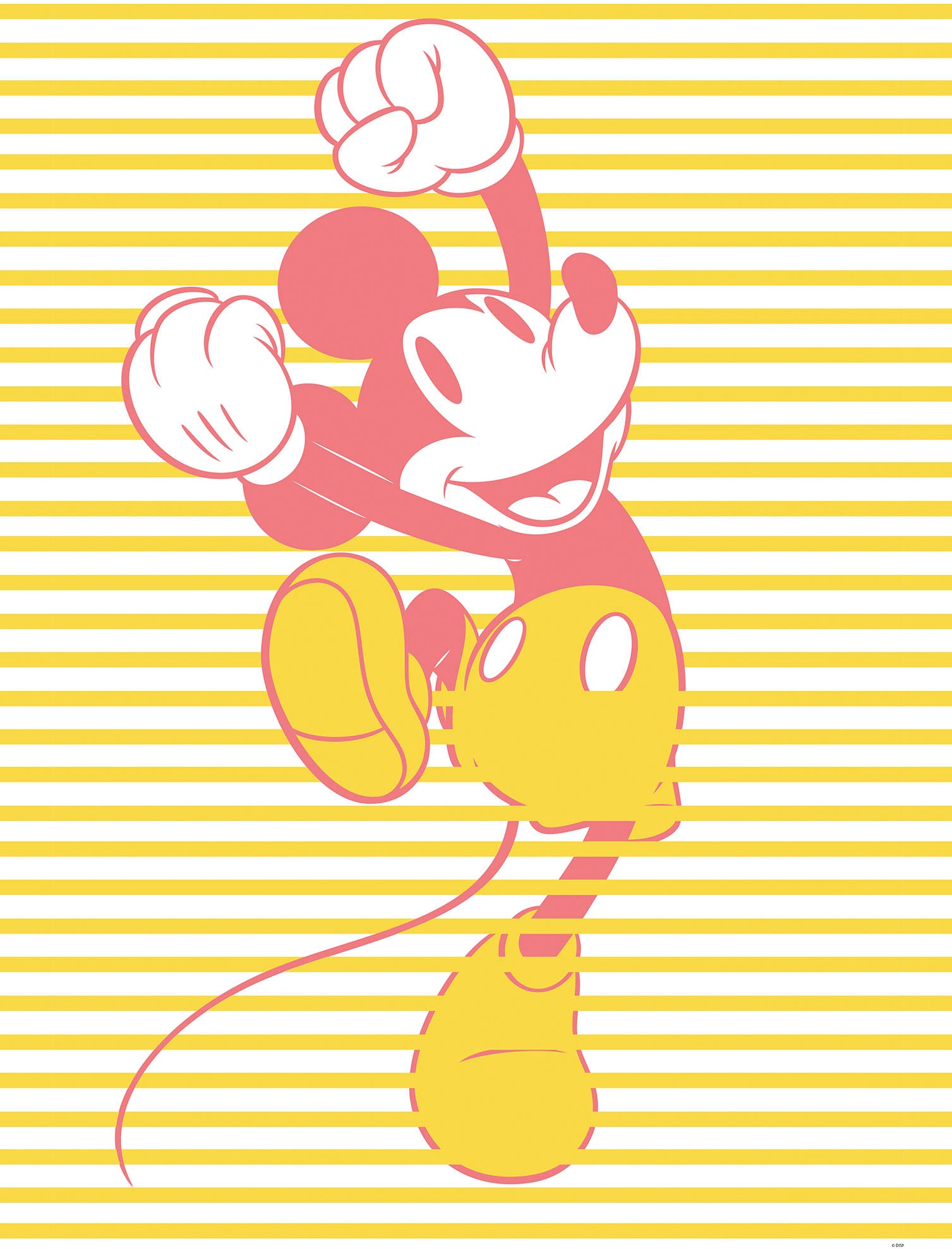 Bild KOMAR "Mickey Unwind", bunt (farbe bild(er): gelb, rot, weiß), B:30cm H:40cm, Holz, Papier, Bilder, Bild, Wandbild zur Dekoration im Kinderzimmer - ohne Rahmen
