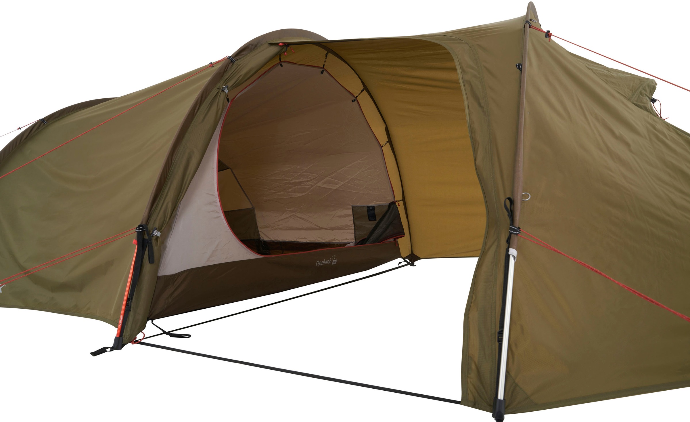 Nordisk Tunnelzelt »Oppland 4 PU Tent Dark Olive«, 4 Personen, (Packung, 1 tlg.)