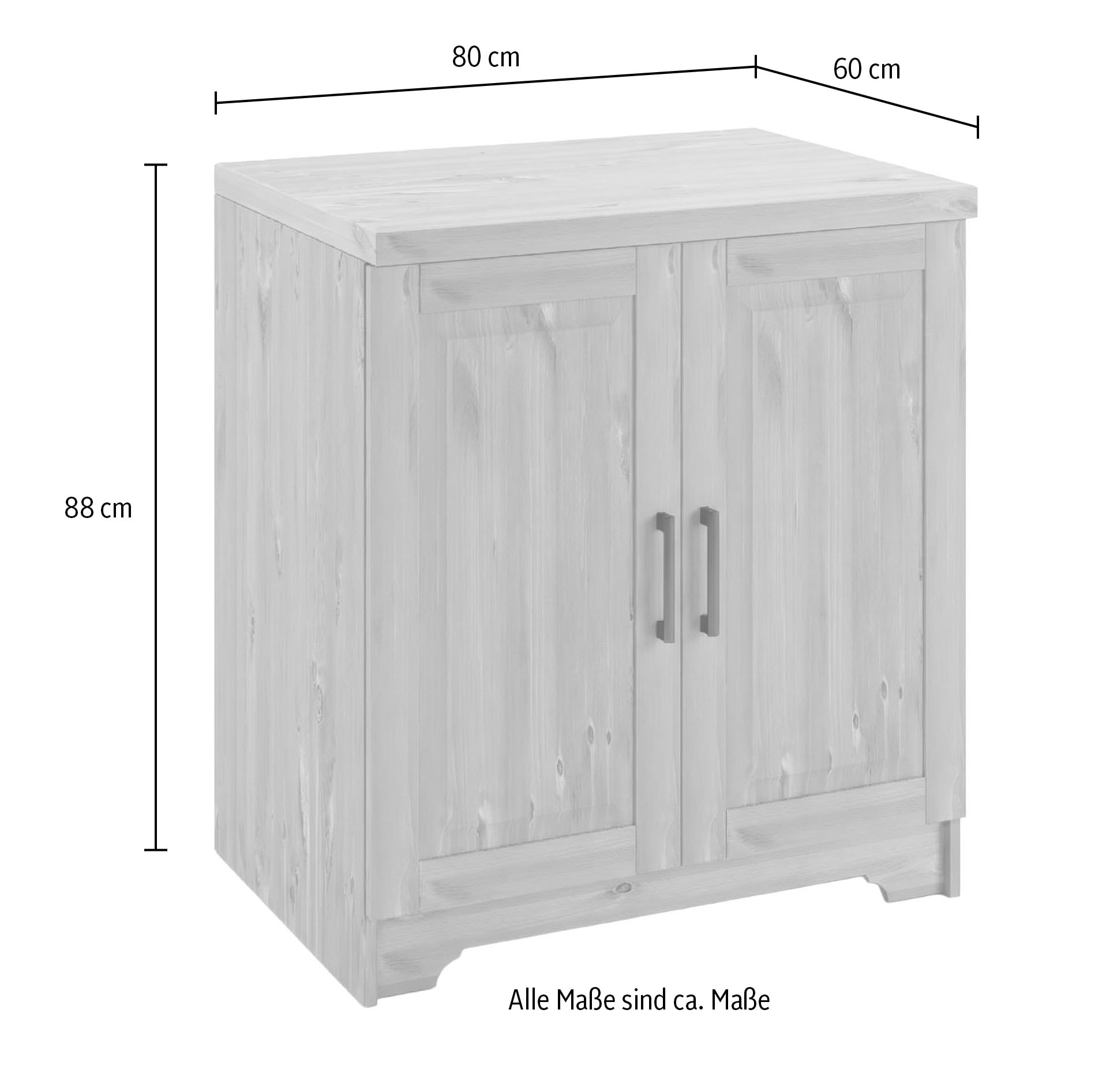 Home affaire Unterschrank »Meliss« aus massiver Kiefer, Breite 80 cm, Soft-Close-Funktion