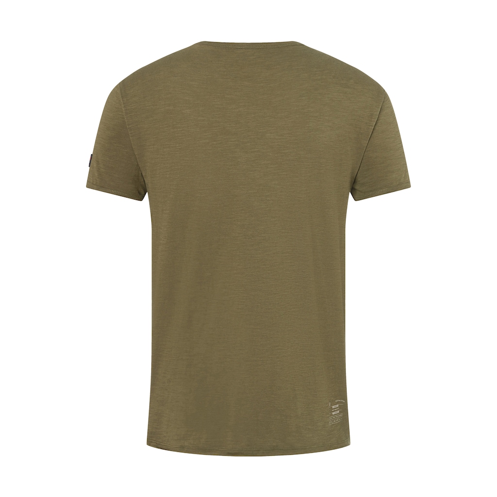 Herrenmode Shirts TIMEZONE T-Shirt »Ripped Basic T-Shirt« grün