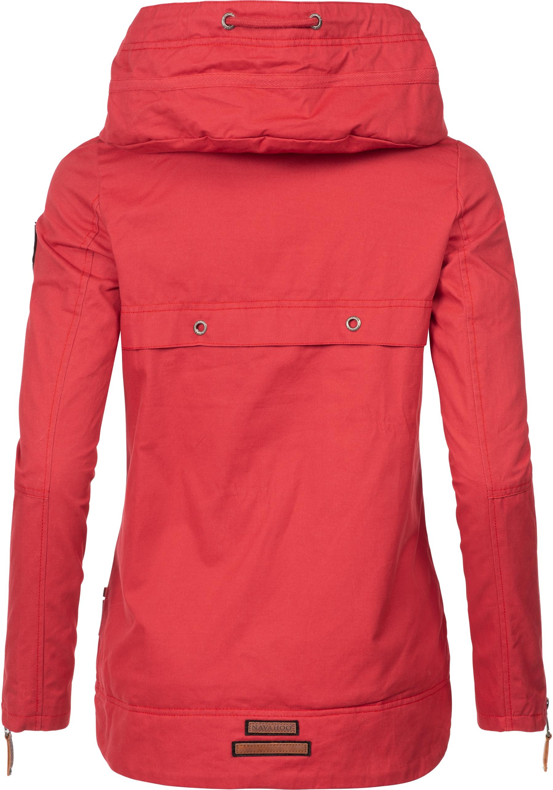 Navahoo Outdoorjacke »Wekoo«, mit Kapuze, moderner Damen Übergangsparka aus Baumwolle mit Kapuze