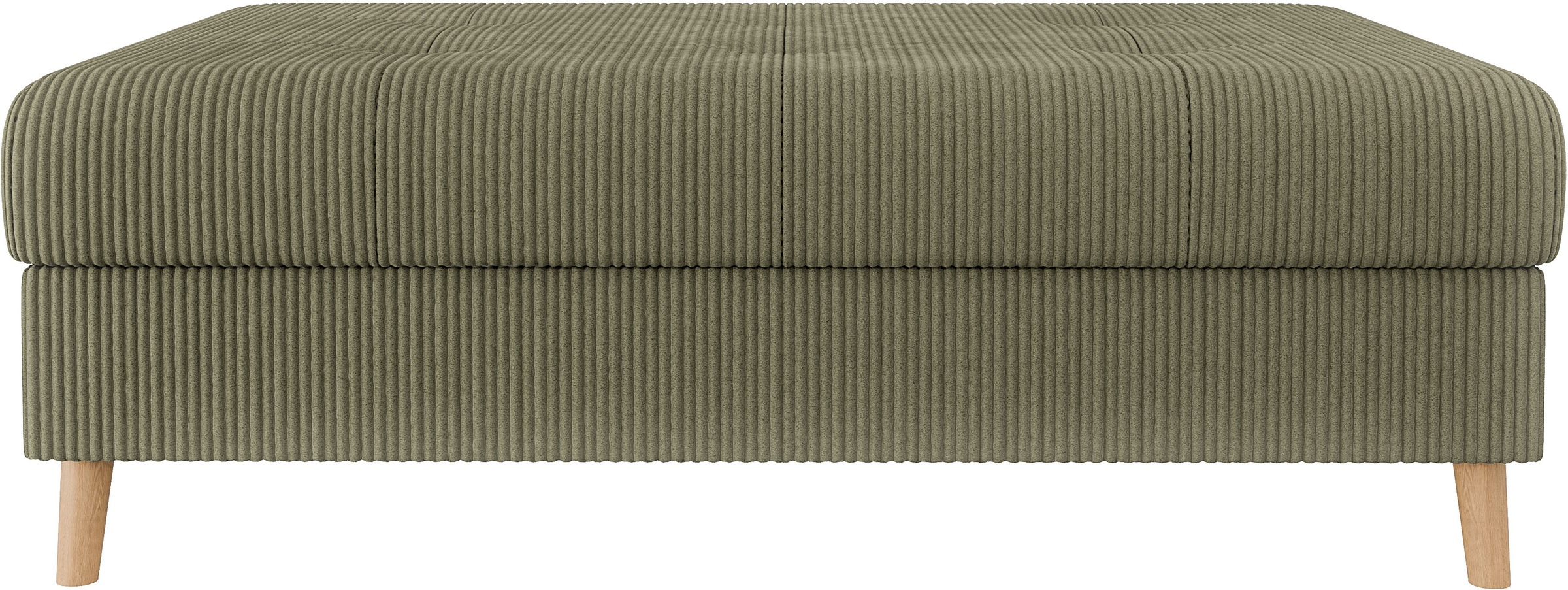 Home affaire Polsterhocker »CHARRE XXL, Steppung im Sitzbereich, Maße: B/T/H: 118/73/40 cm«, passend zur Serie CHARRE, auch in Cord und Bouclé