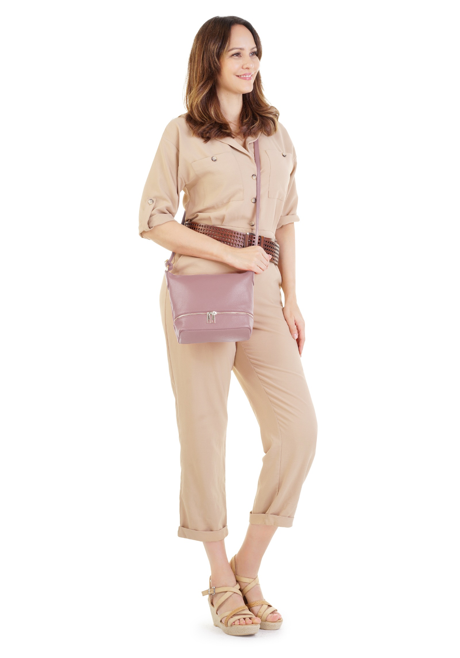 Cluty Umhängetasche, echt Leder, Made in Italy günstig online kaufen