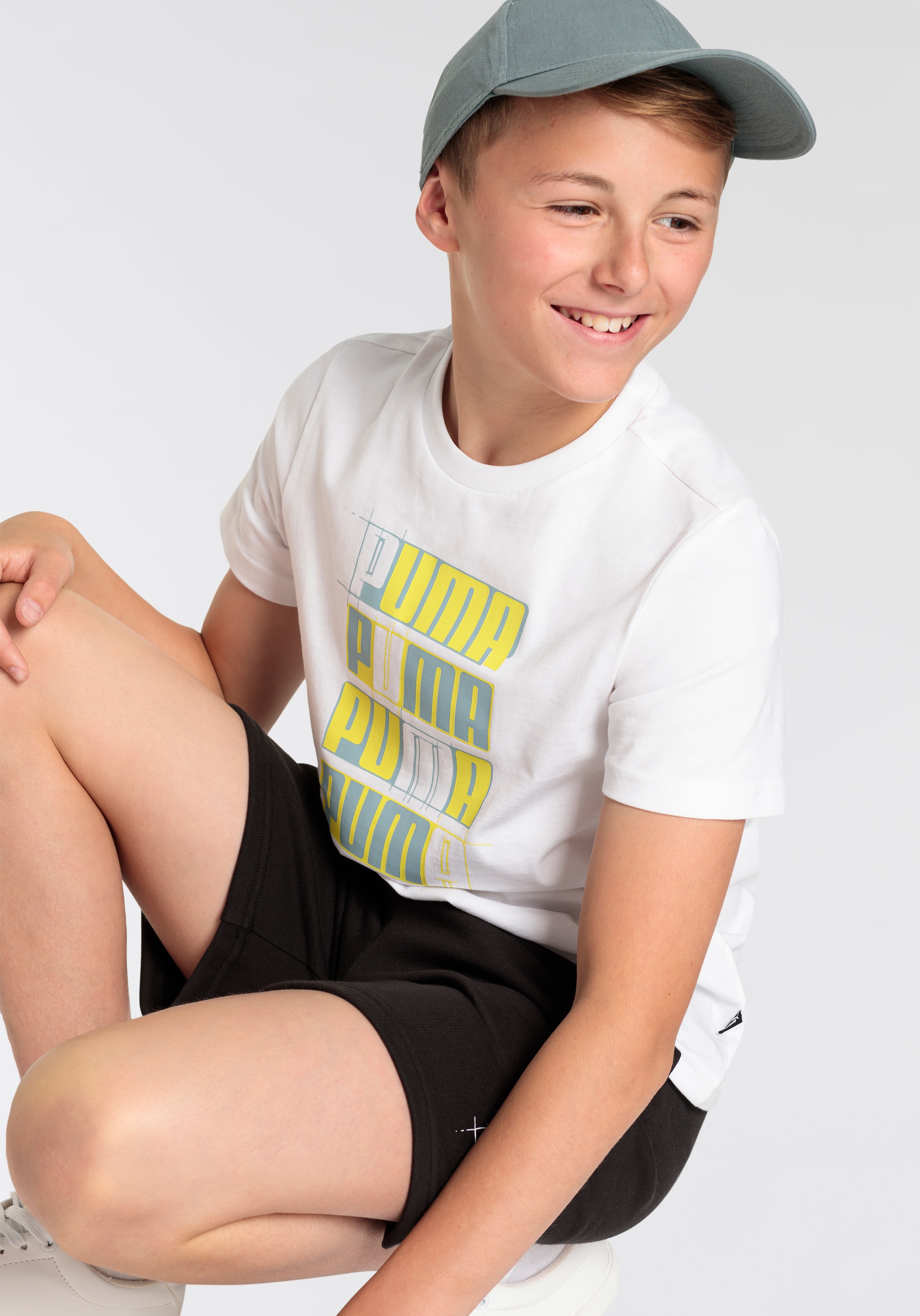 PUMA T-Shirt »ESS+ LOGO LAB TEE B«, Für Kinder und Jugendliche