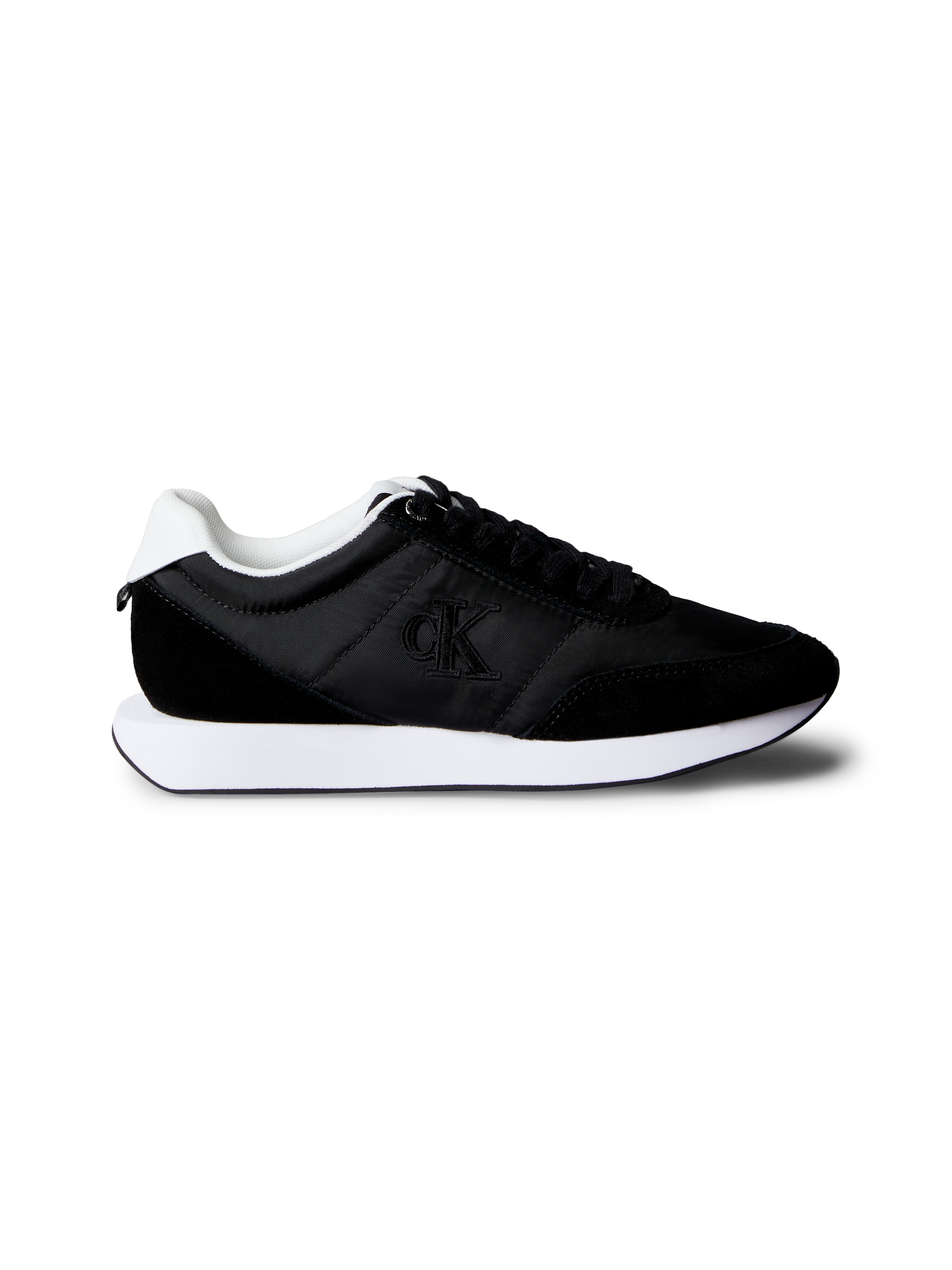 Calvin Klein Jeans Sneaker »RETRO RUNNER ESS MIX MAT«, Schnürschuh, Runner-Sneaker, Freizeitschuh mit seitlichem CK-Logo