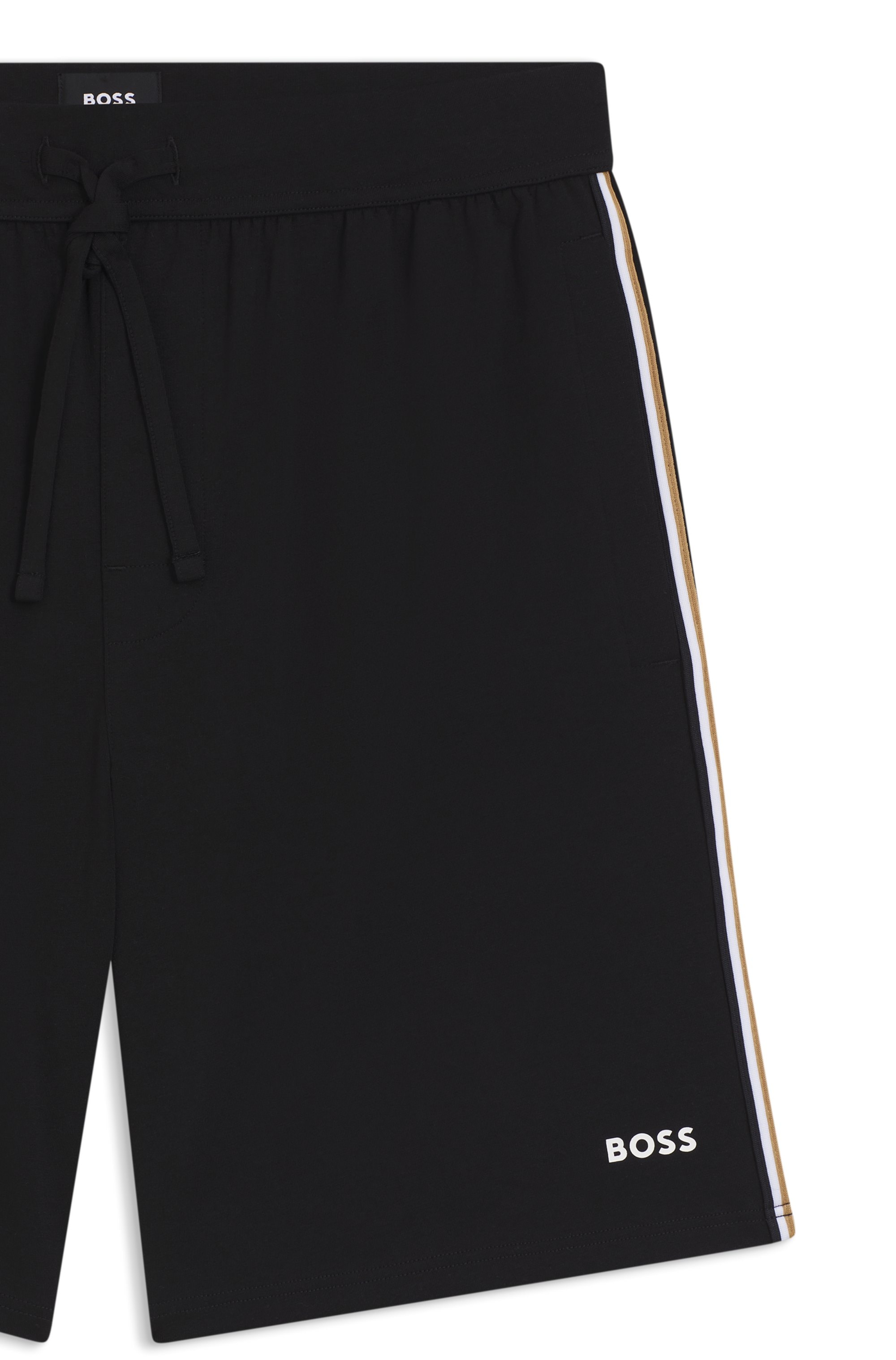BOSS Schlafshorts »Unique«  Stretch-cotton pyjama bottoms mit signature-stripe tape