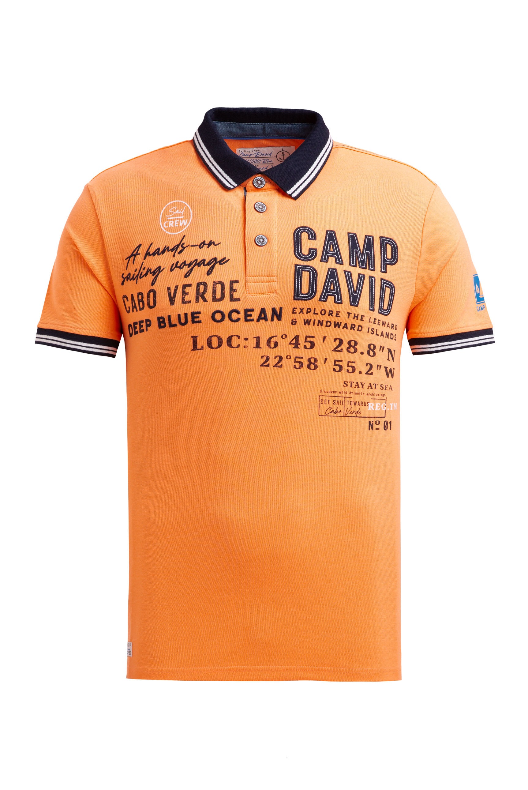 CAMP DAVID Poloshirt mit Seitenschlitze