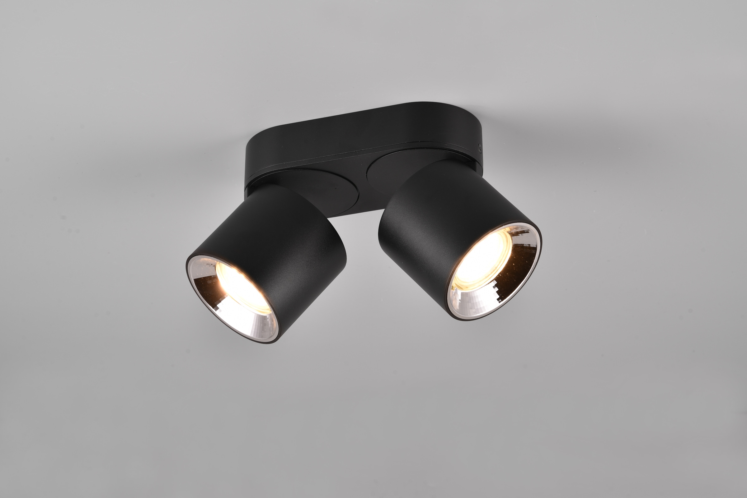 TRIO Leuchten Deckenleuchte »GUAYANA, Deckenspot 2-flammig exkl 2x GU10 max 10W Spot verstellbar« GU10 1 Stk. warmweiß - kaltweiß als Aufbauspot oder Einbauspot nutzbar Spot schwenkbar und drehbar