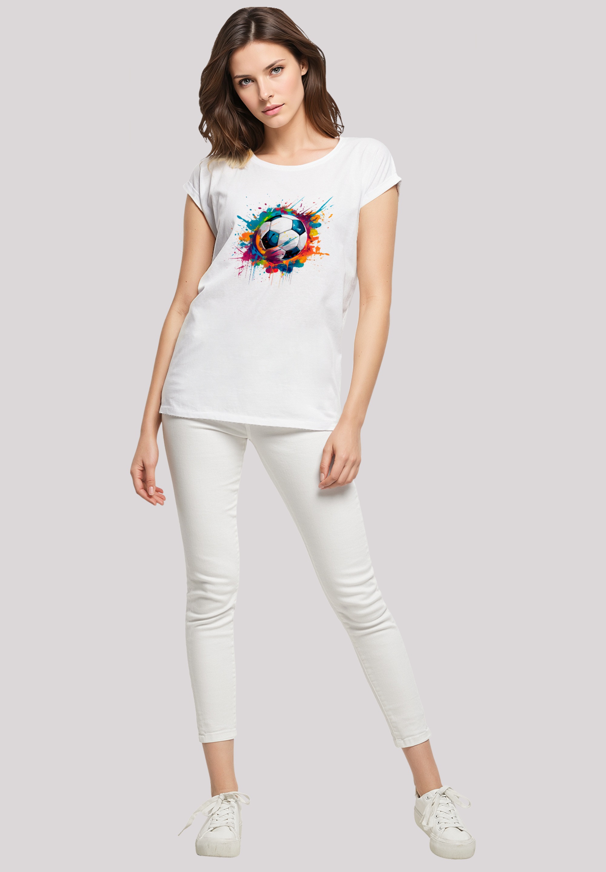 F4NT4STIC T-Shirt »Bunte Fußball Grafik«, Premium Qualität