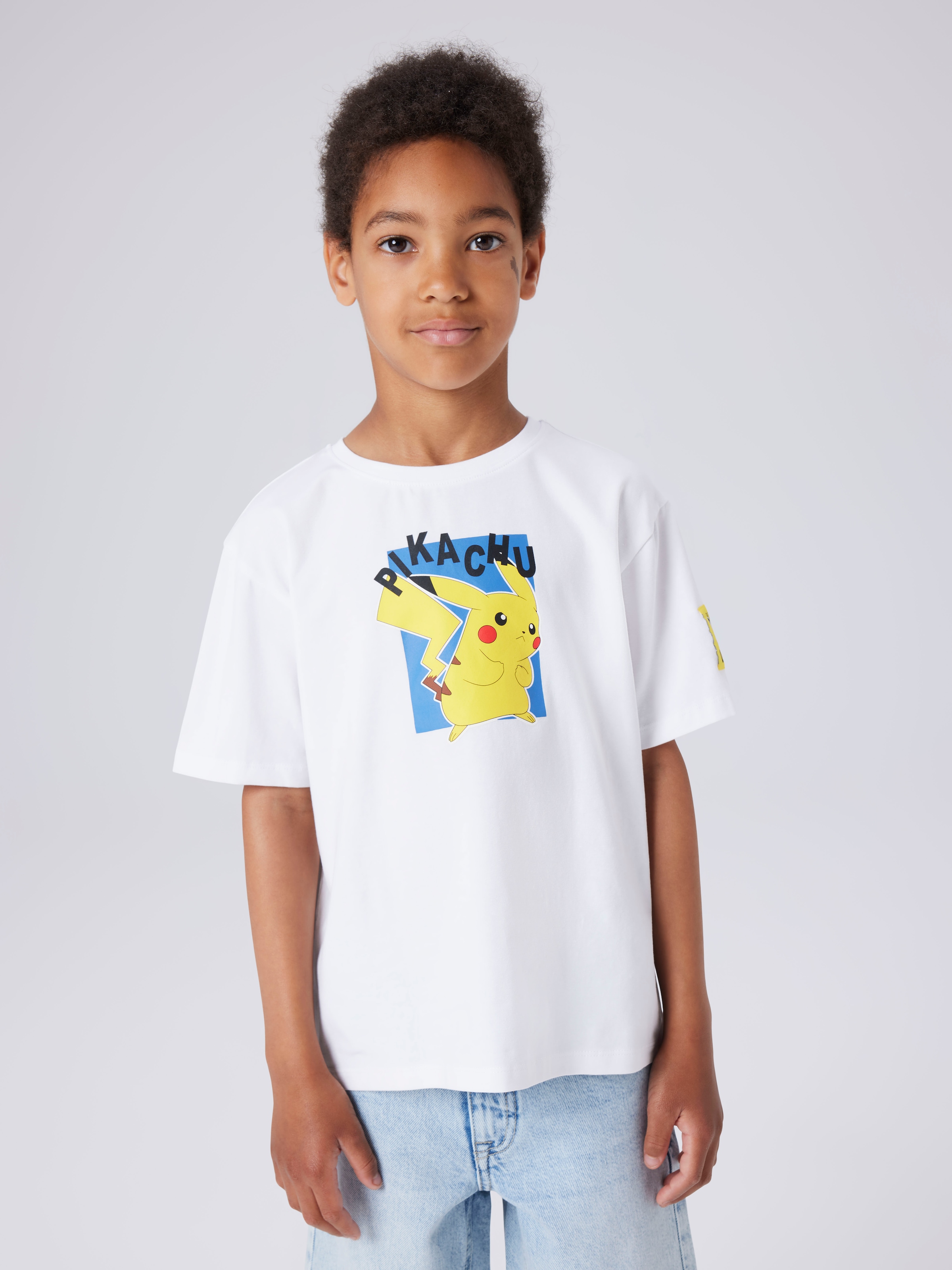Name It T-Shirt "Nkmjeb Pokemon Ss Nreg Top Box Noos Sky" Mit Front- Und Rückendruck