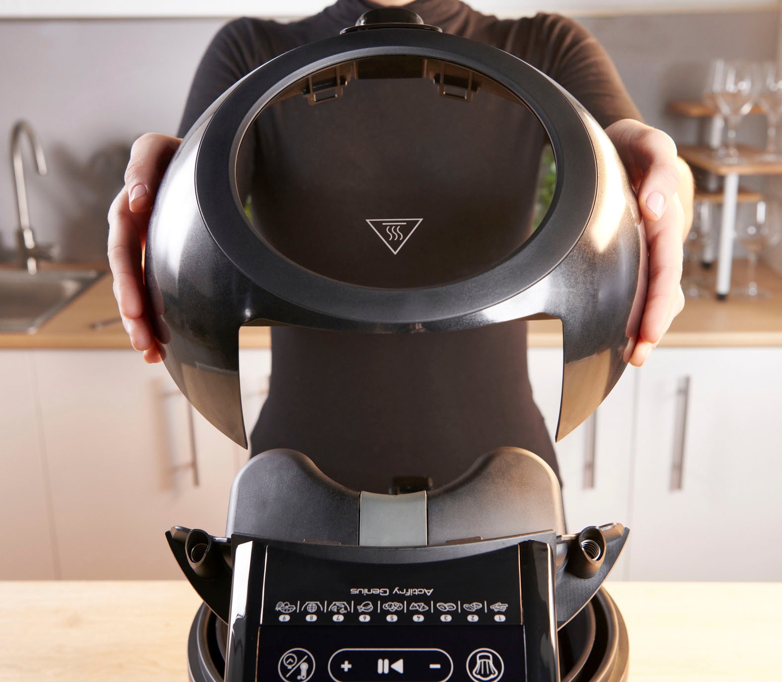 Tefal Heißluftfritteuse »ActiFry Genius +«, 1550 W, 1,2 kg, Timer, 9 automatische Menüs, Rührarm-System, FZ7738