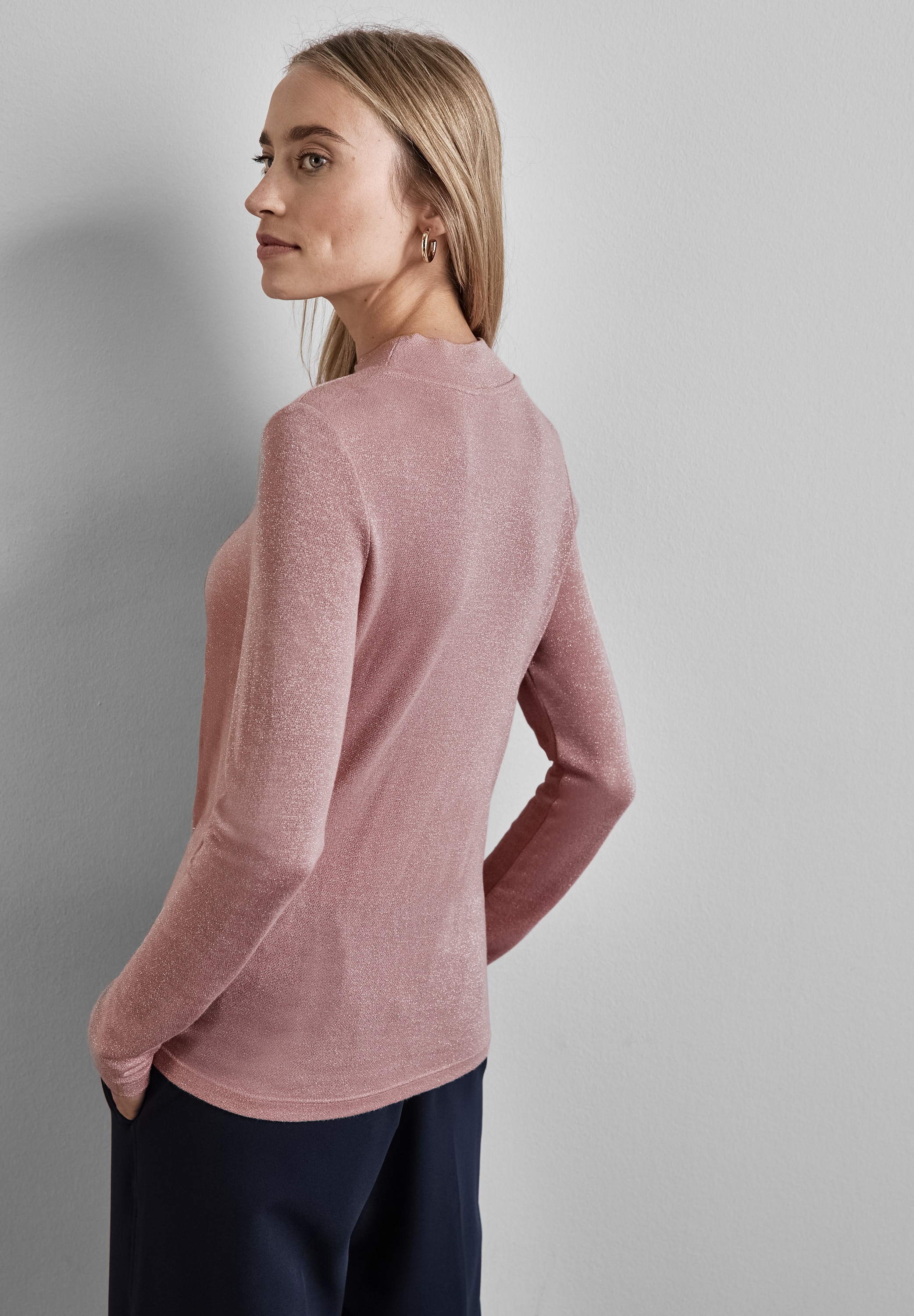 STREET ONE Langarmshirt, aus softem Materialmix