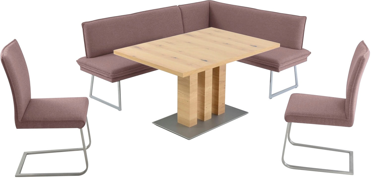 K+W Komfort & Wohnen Essgruppe "Santos III" 4 Stk. tlg. gepolsterte Eckbank günstig online kaufen