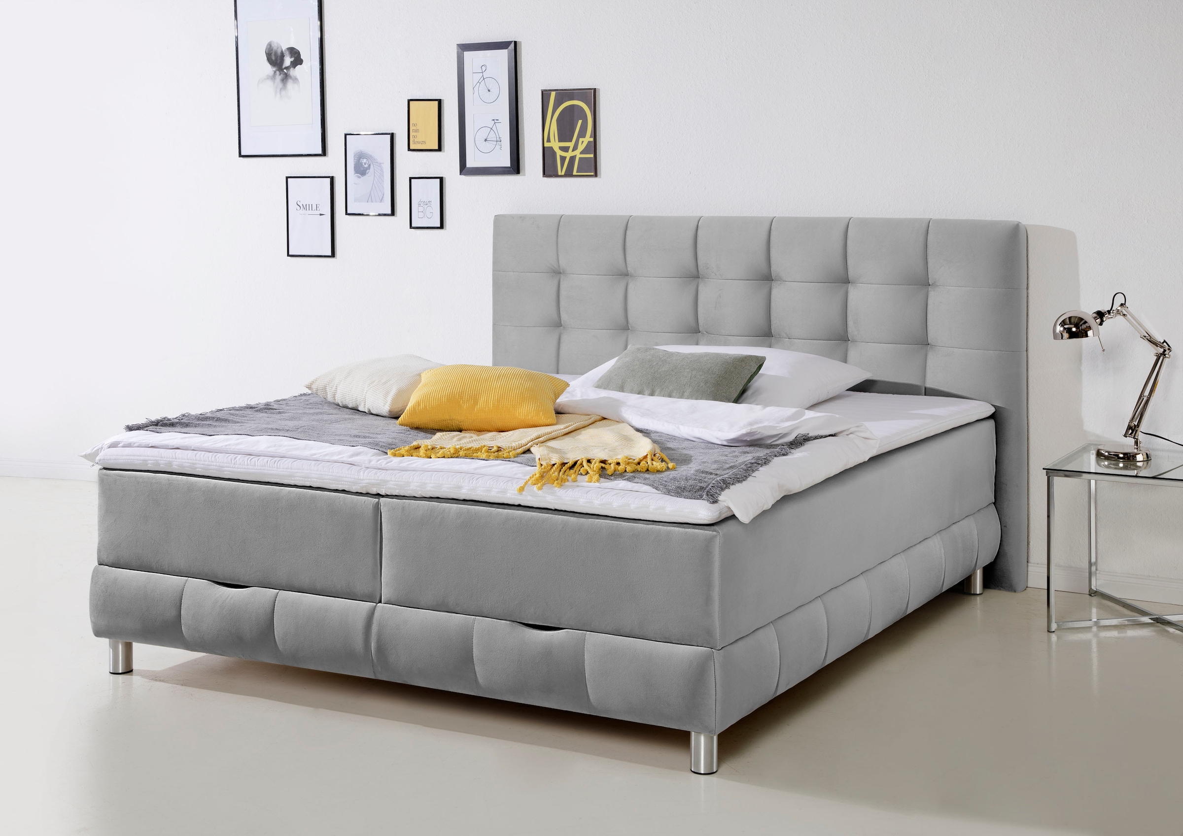 Home affaire Boxbett "Vaasa" inkl. Bettkasten & Topper, XXL-Ausführung, Überlänge 220 cm
